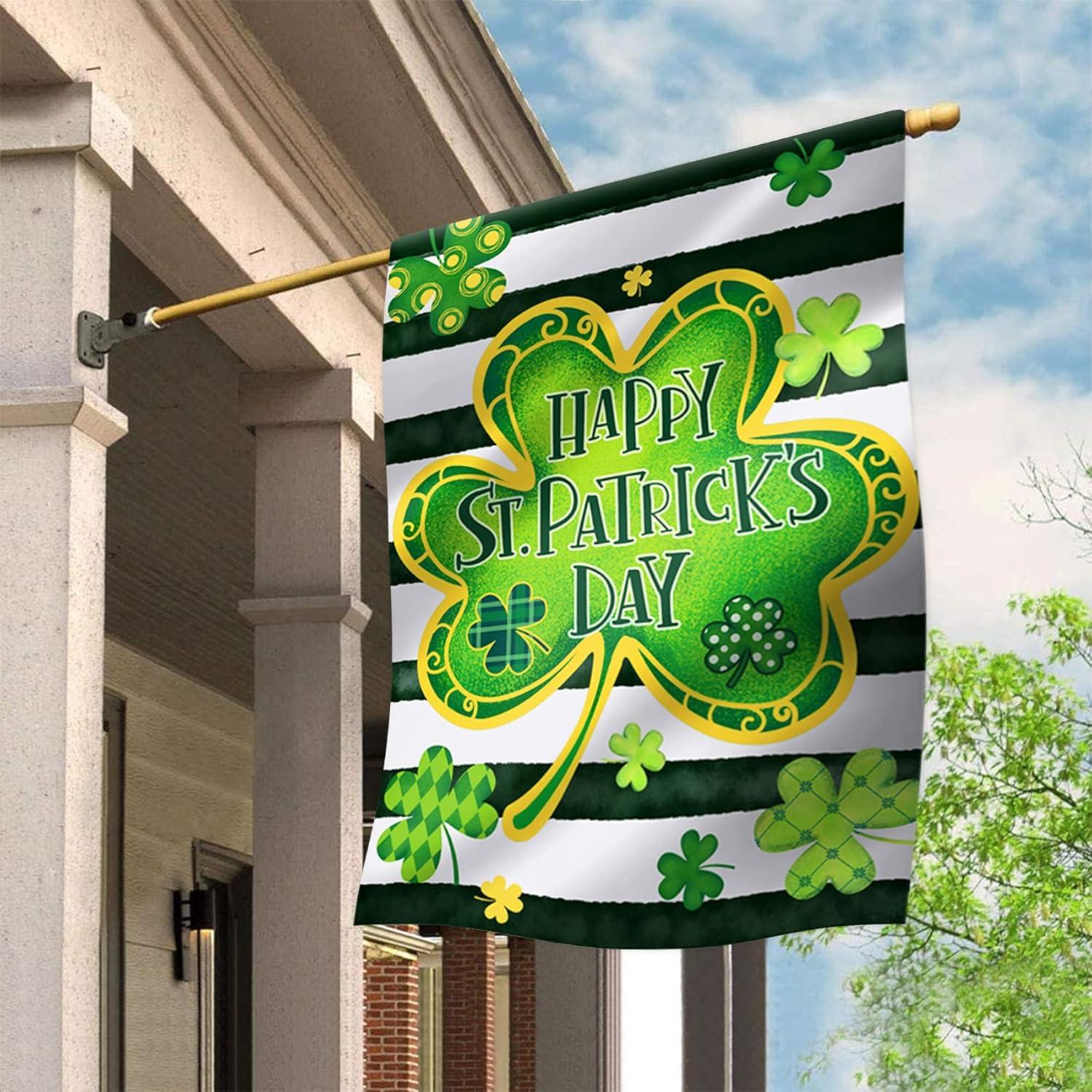 Briarwood Lane Lucky Shamrocks St. Patrick's Day House Flag Patte