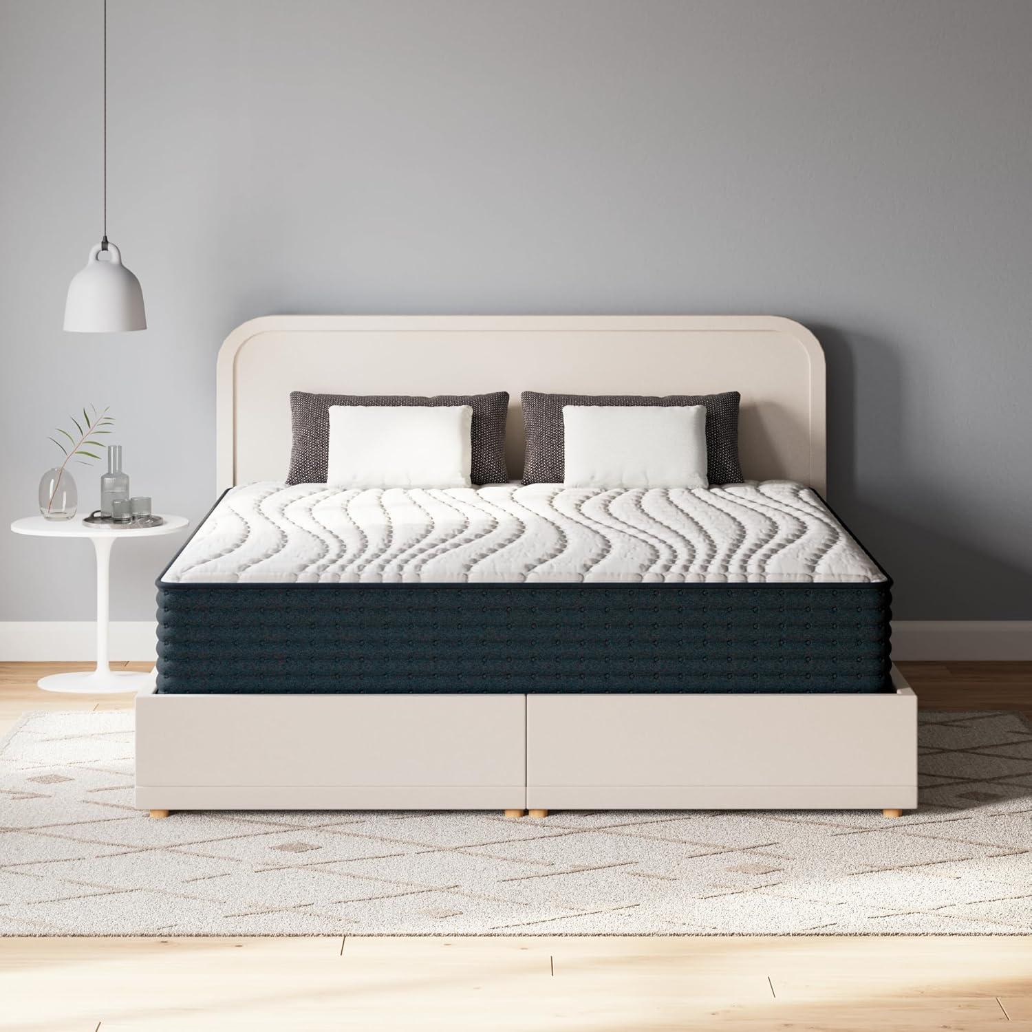 King White Innerspring Gel Memory Foam Mattress