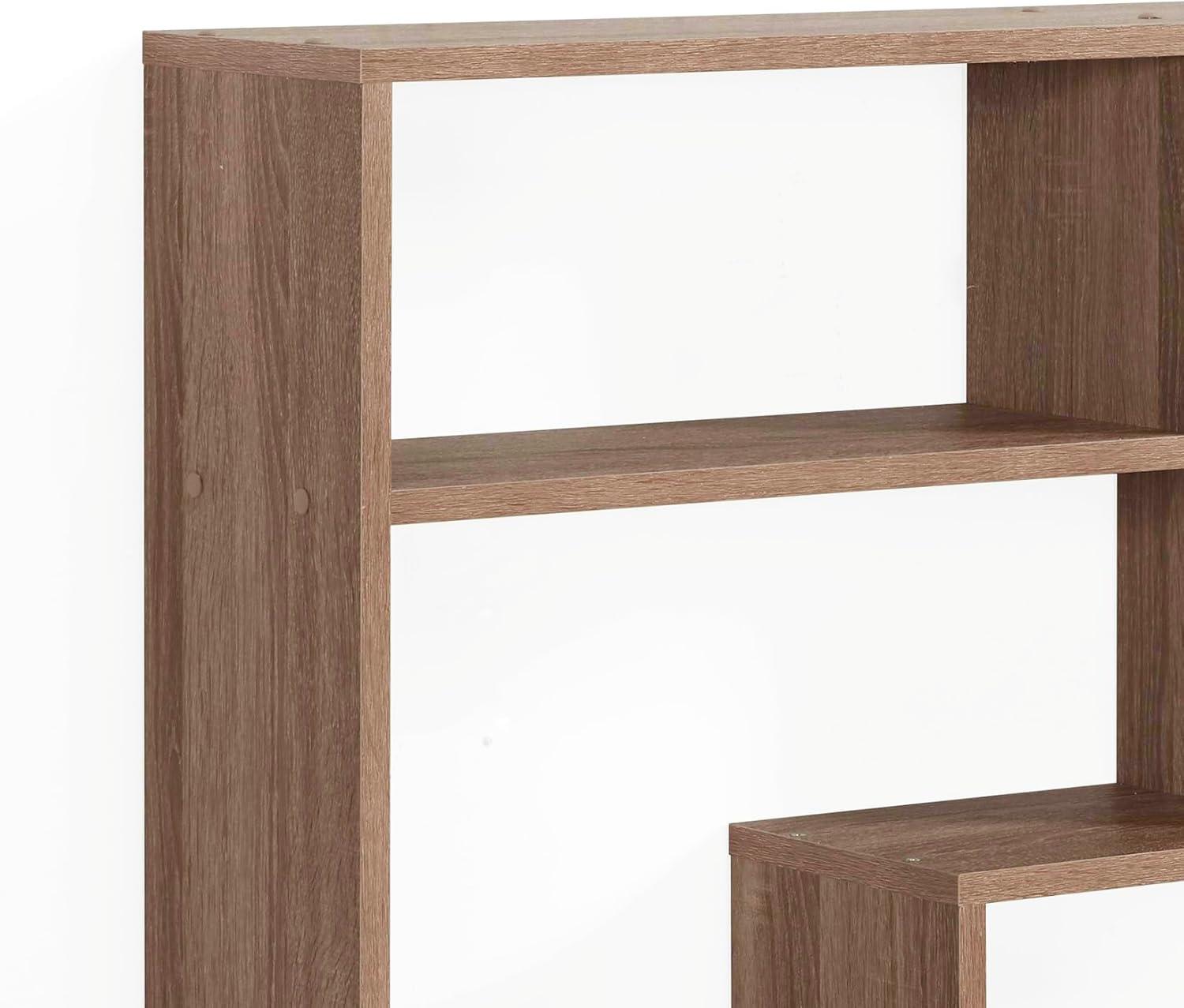 Danya B. 37" x 31.5" Rectangular Shelf Unit Brown: Laminated MDF Storage, 8 Compartments, Includes Mounting Hardware