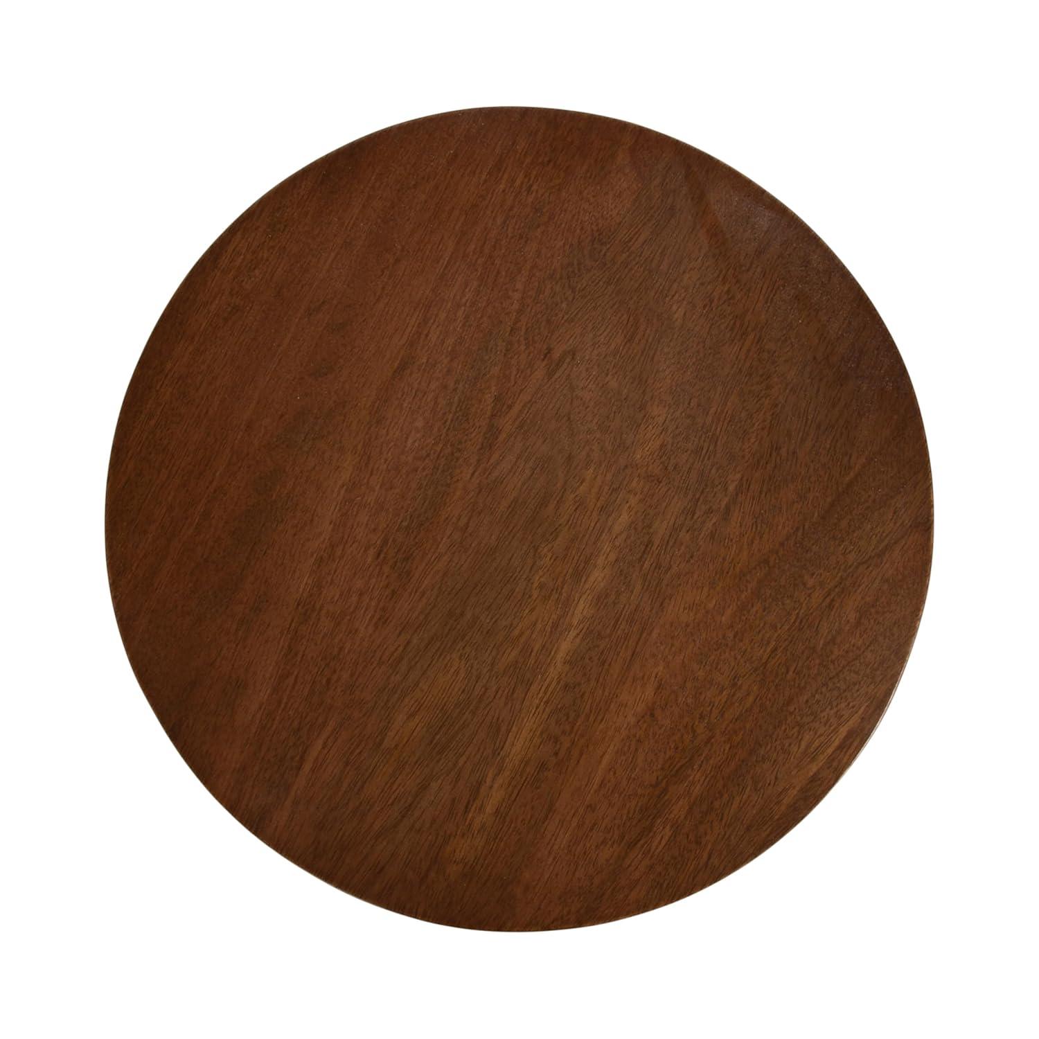 Kate and Laurel Dahl Wood Drink Table, 12x12x23, Walnut Brown