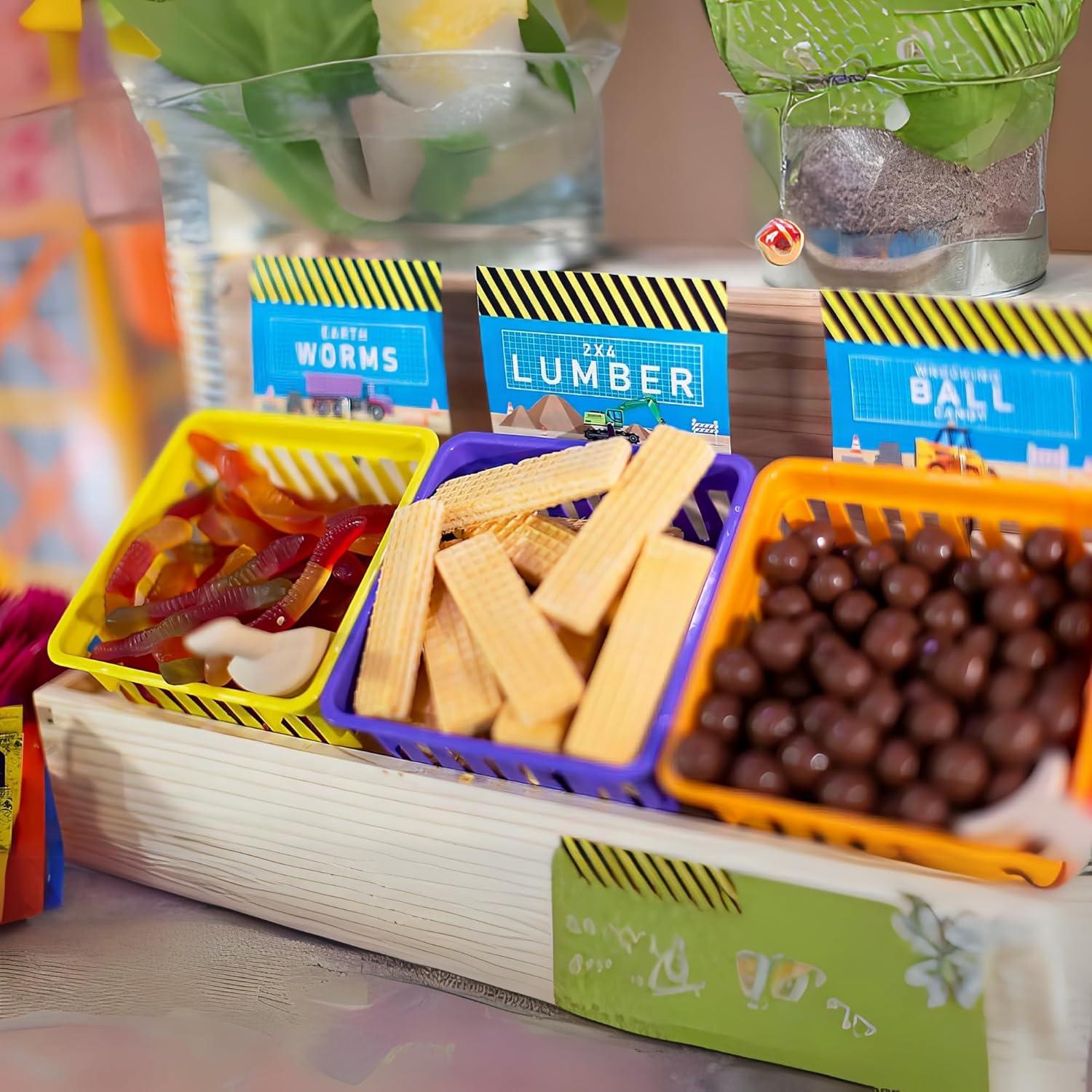 Classroom Small Square Plastic Basket - Educational - 6 Pieces