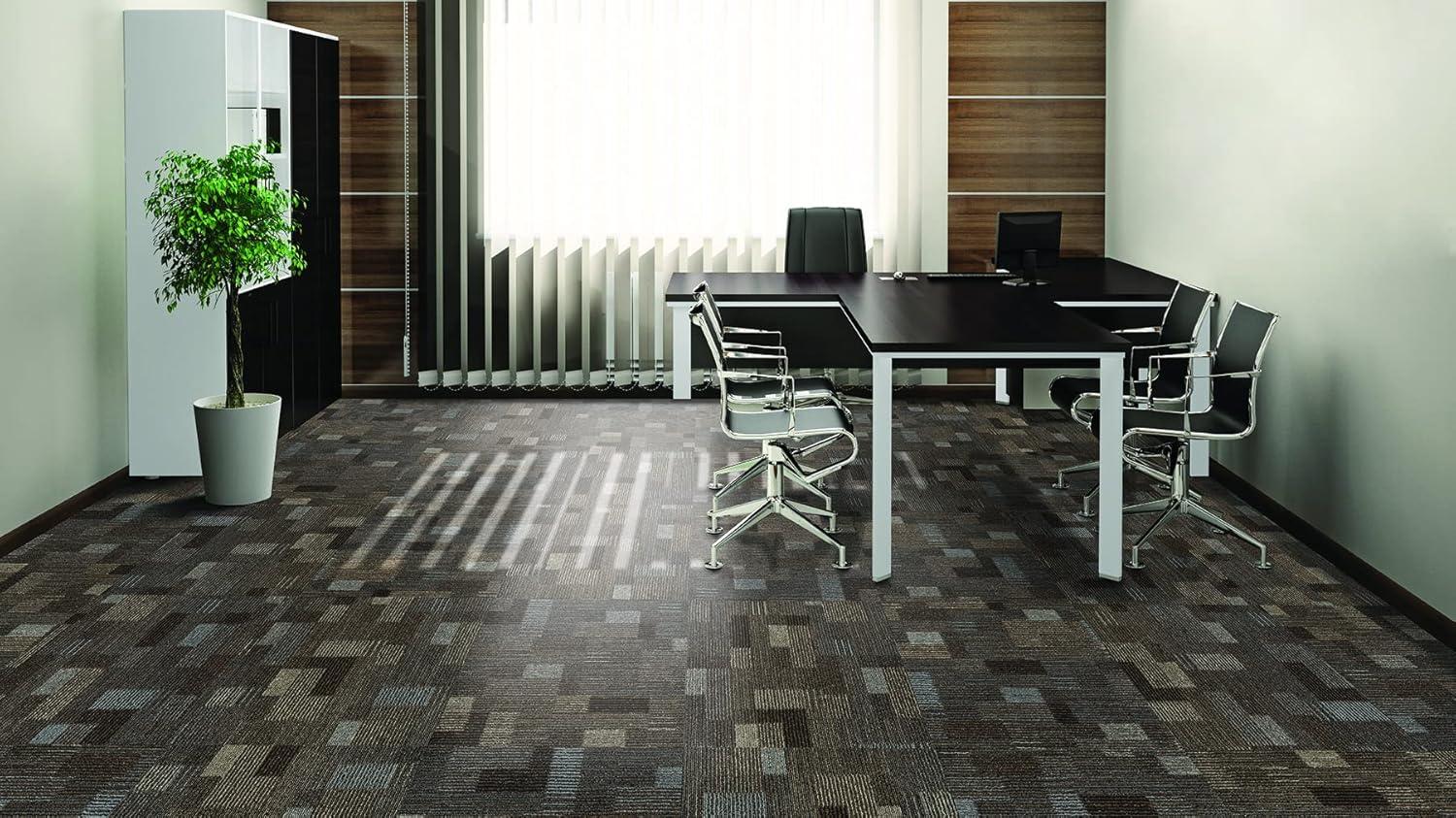 Mohawk Basics 24" x 24" Carpet Tile Sample with EnviroStrand™ PET Fiber in Coffee (1 piece)