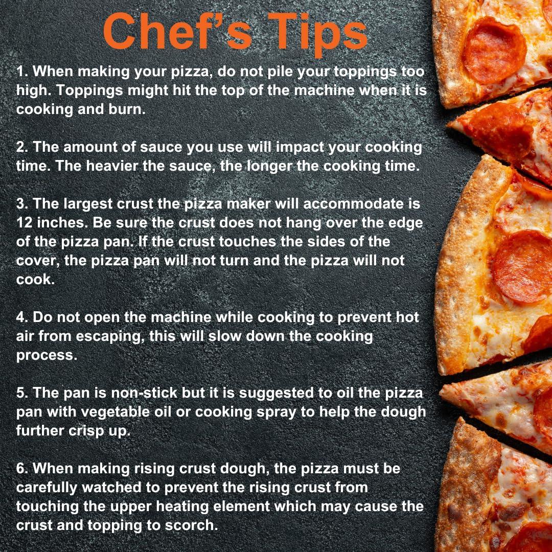 MasterChef Electric 12" Pizza Maker- Cook Homemade Calzones, Quesadillas & Cookies! Rotating Nonstick Plate for Even Baking- Adjustable Temp Control for Crispy Crust- Indoor or Outdoor Parties & Gifts