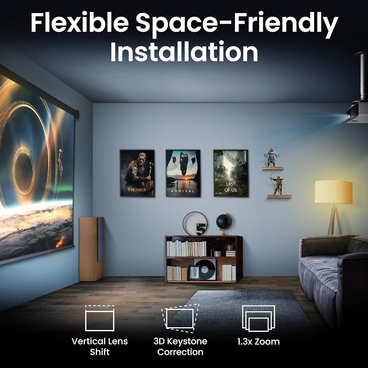 BenQ TK710 4K Ultra HD Gray and White Laser Projector