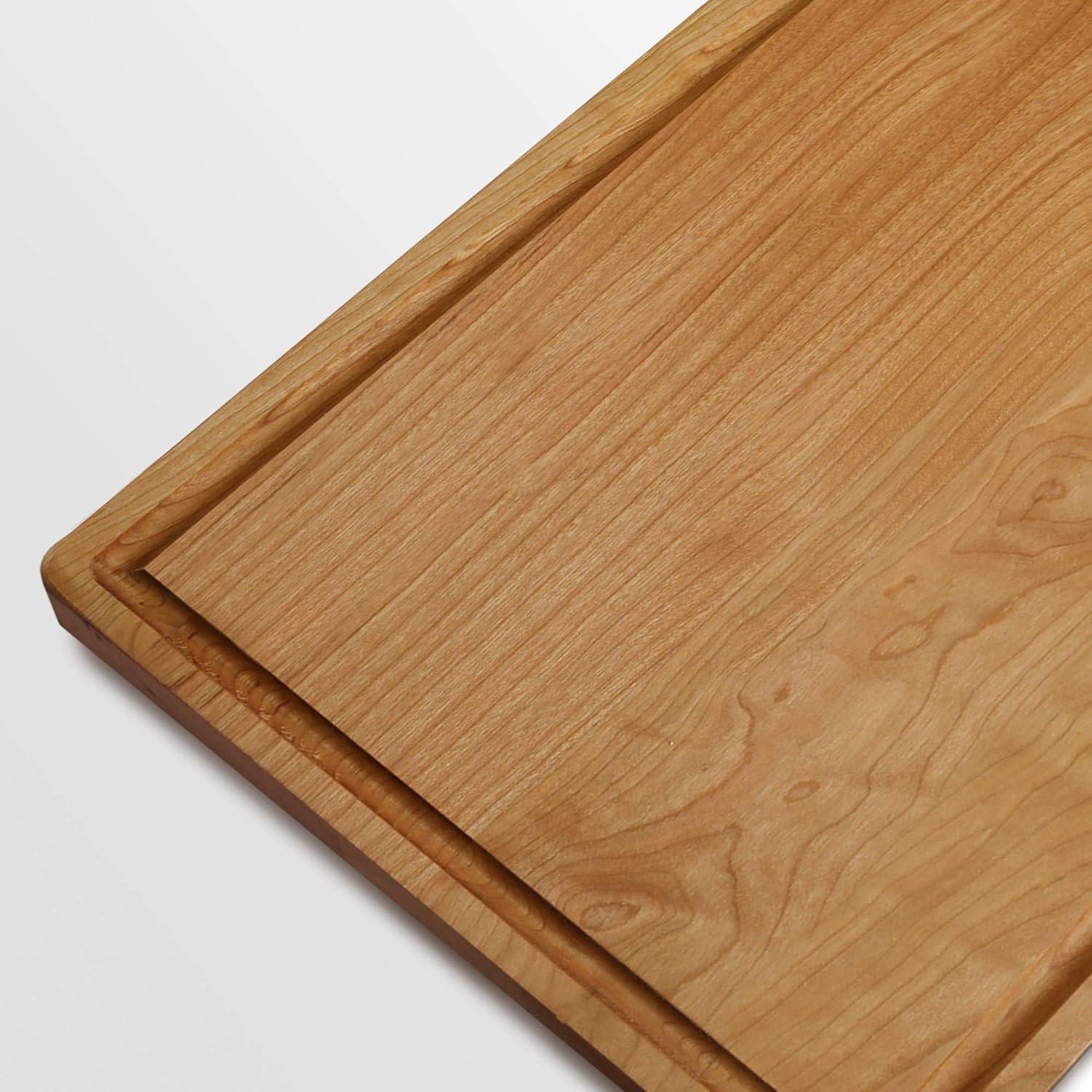 Delice Rectangle Cutting Board with Juice Drip Groove Cherry