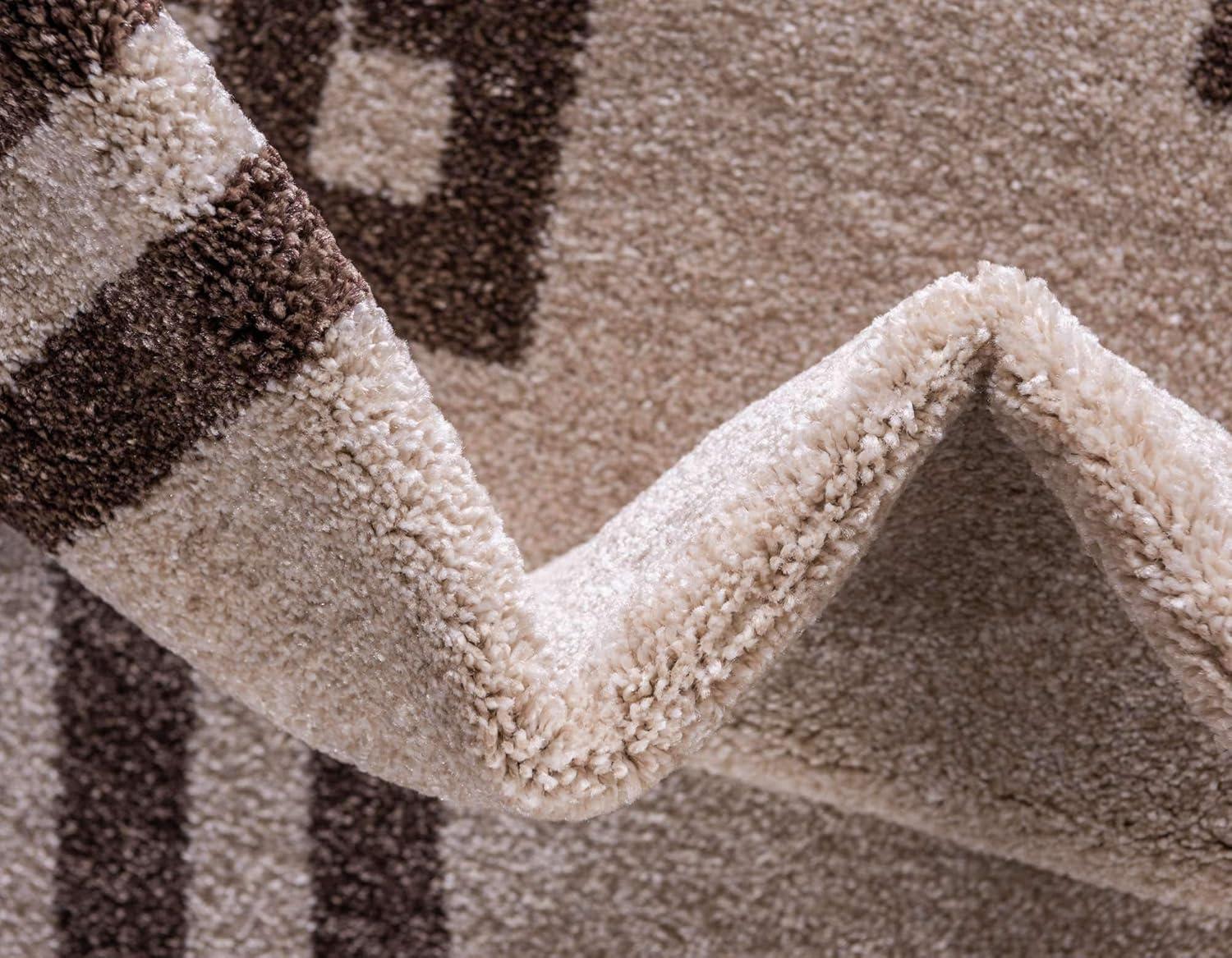 Athens Geometric Beige 7' 0 x 10' 0 Area Rug