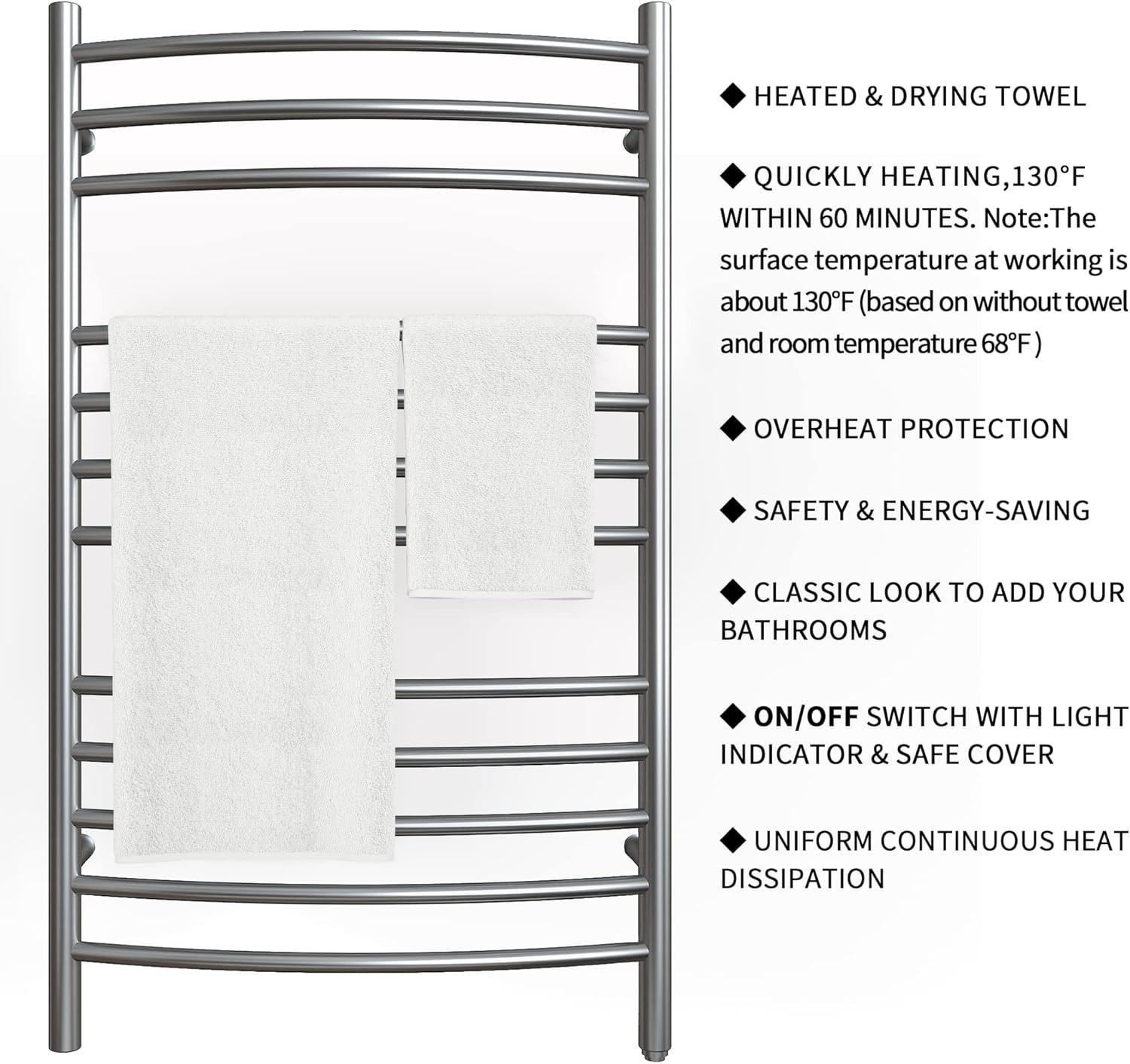 Electric Towel Warmer with Timer and Temperature Control