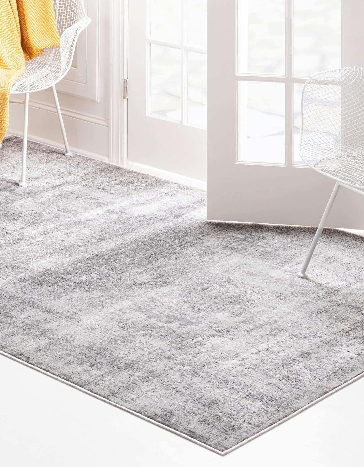 Unique Loom Portland Collection Area Rug - Woodburn (3' 1" x 5' 3" Rectangle Gray/Ivory)
