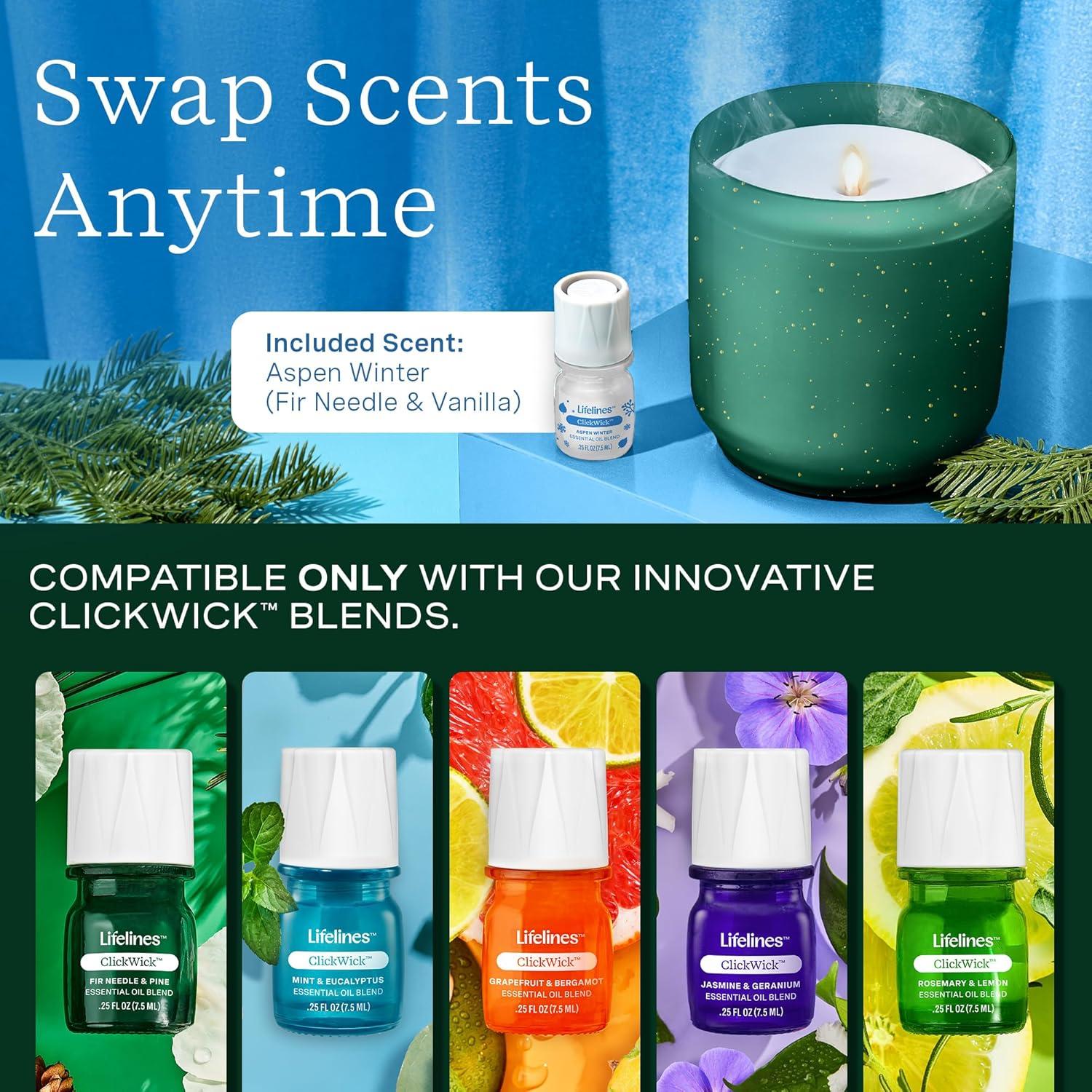 Lifelines Flameless Candle Diffuser- Bubble Green