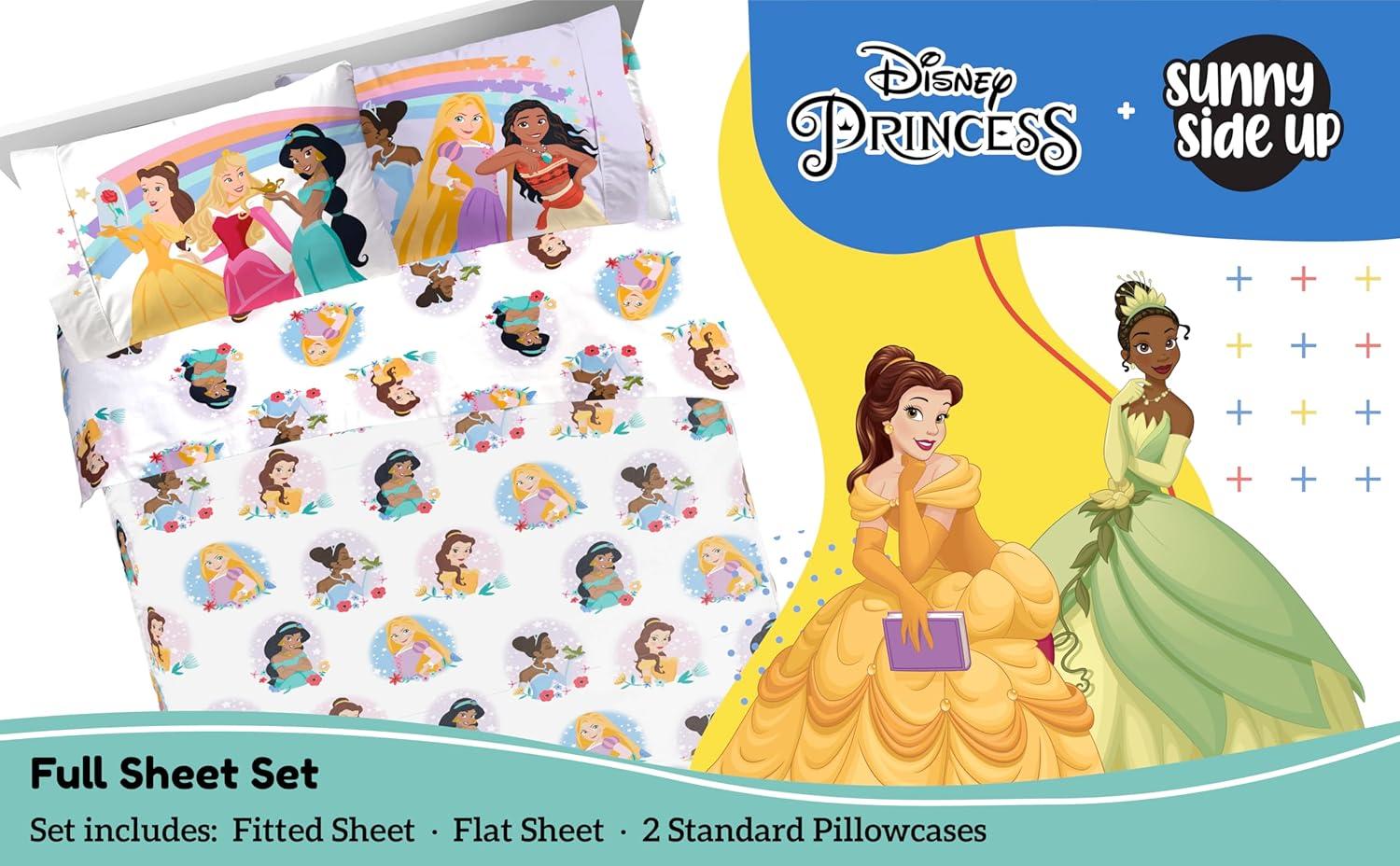 Disney Princess Full Microfiber Kids Bedding Set with Pillowcases