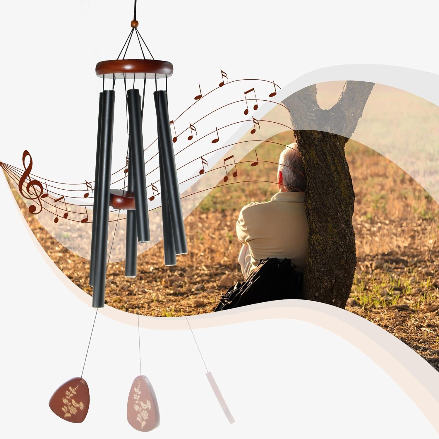 Sympathy Gifts for Loss of Loved One 32" Memorial Wind Chimes for Loss of Loved One Bereavement Condolence Gifts Sympathy Windchimes Memory Wind Chime with Memorial Card