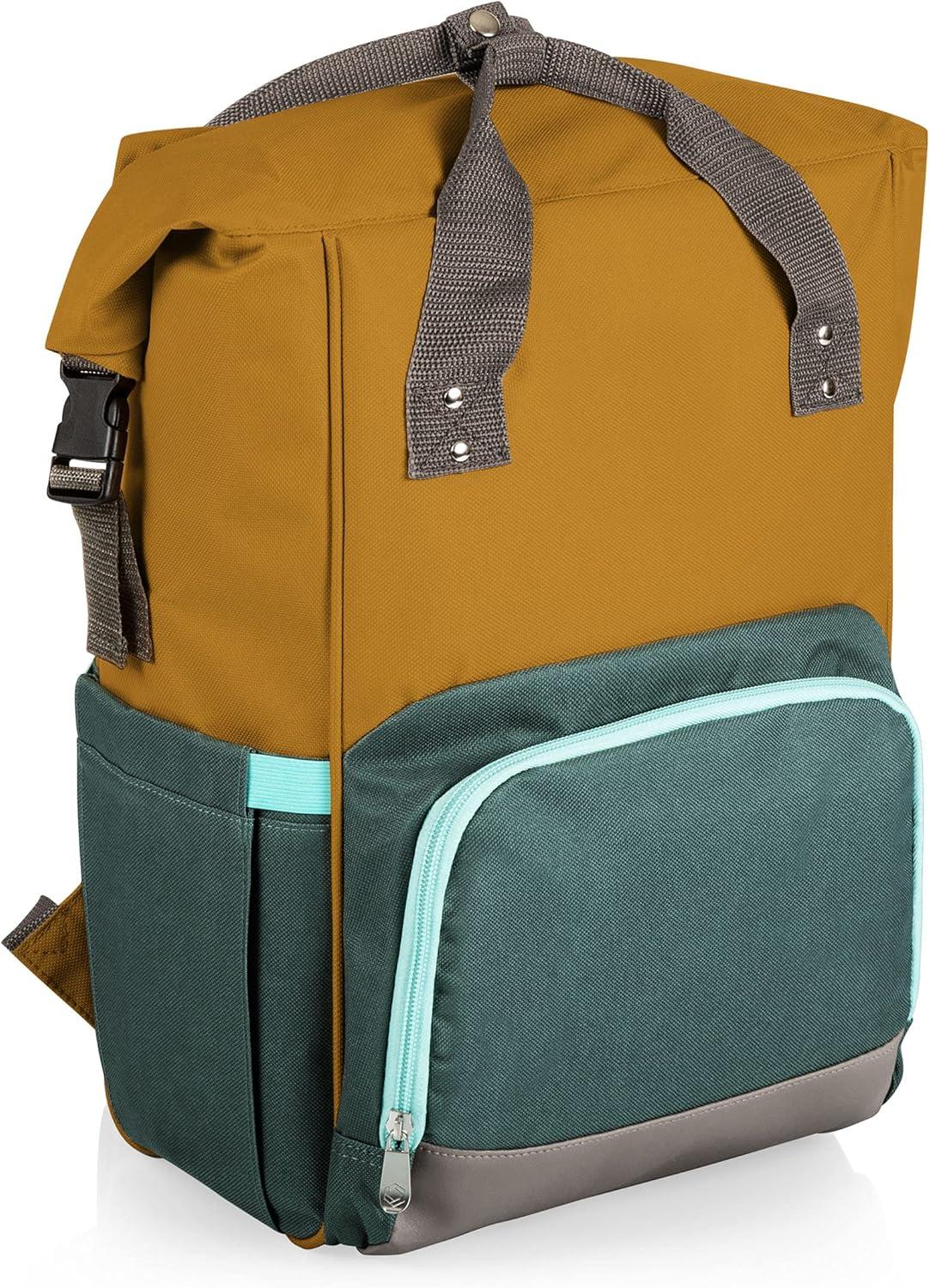 Picnic Time On The Go Roll-Top Backpack Cooler - Hiking Backpack Cooler