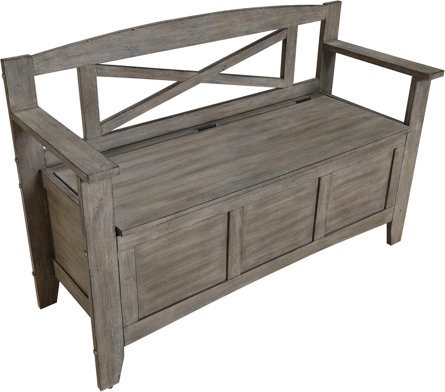 Metro Entry Way Bench in Engineered Wood Greystone Gray Finish