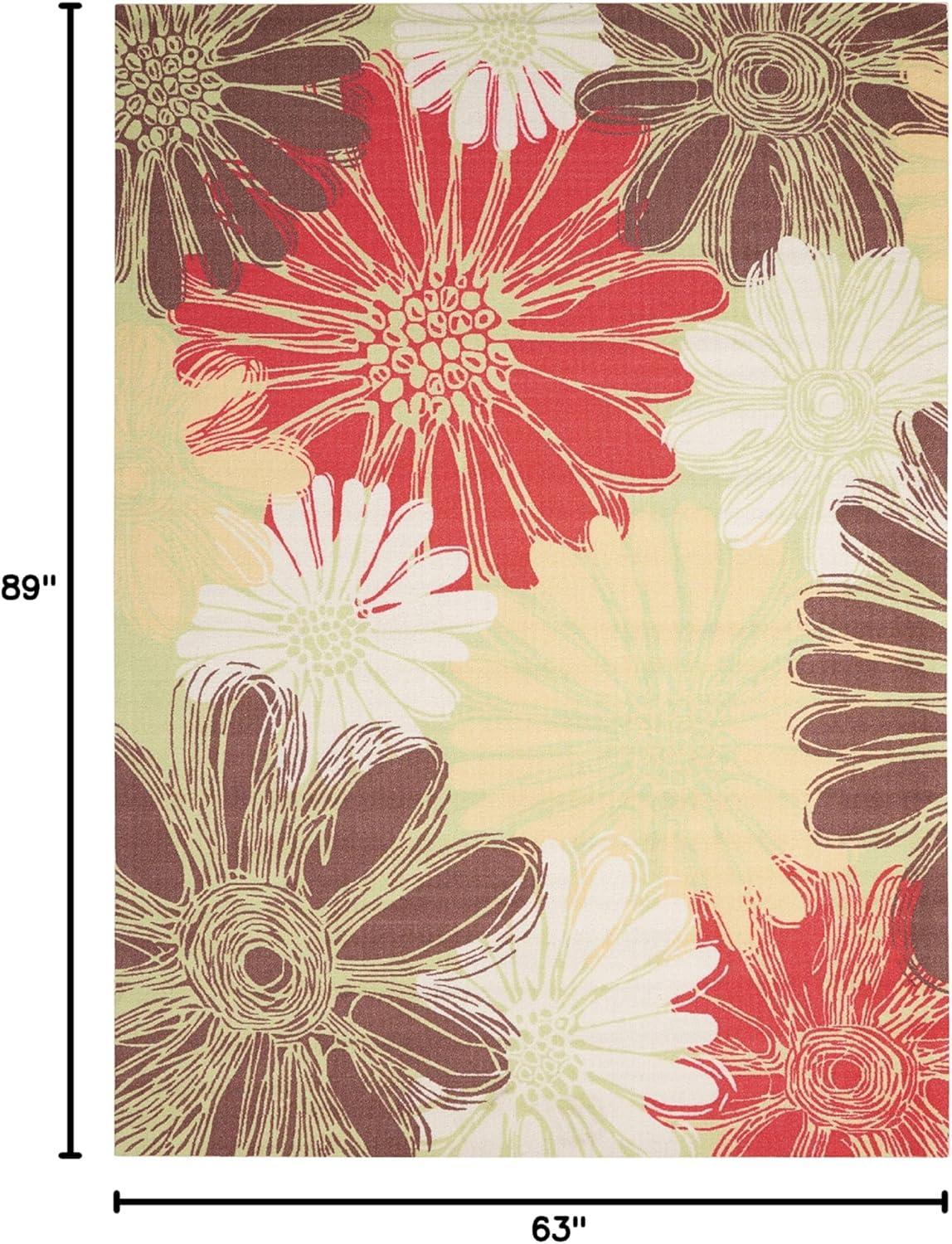 Nourison Home & Garden Green Indoor/Outdoor Area Rug RS022 5'3" x 7'5"