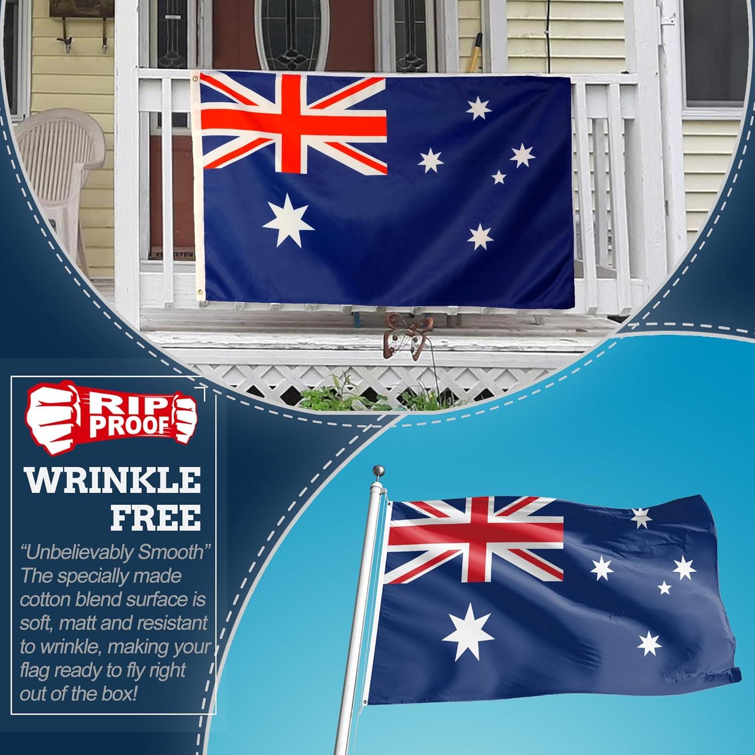 Rip-Proof Double Sided 3-Ply Australia Flag 3x5 Foot