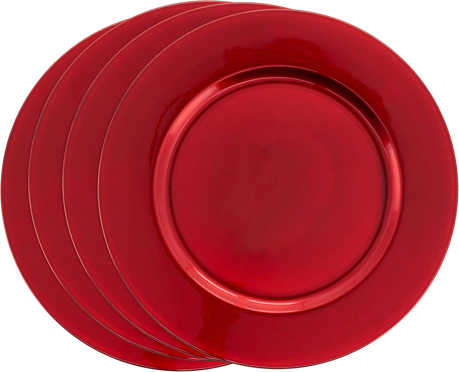 Saro Lifestyle Classic Solid Color Charger Plates