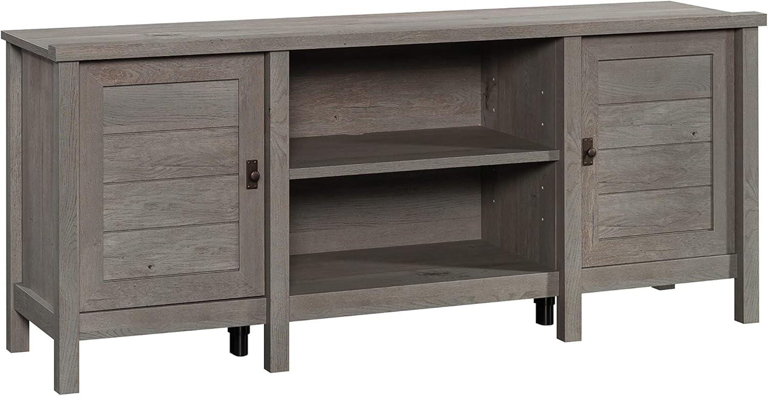 Mystic Oak 60" Farmhouse TV Stand with Cabinets