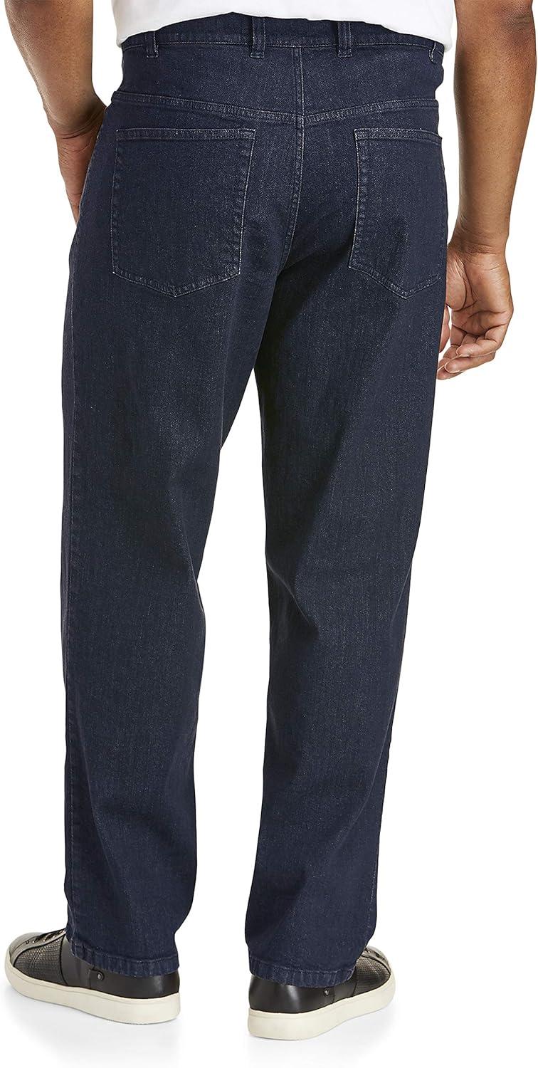 Harbor Bay by DXL Men's Big and Tall  Men's Big and Tall Relaxed Fit Stretch Jeans, Classic Dark, 56W X 28L 56 x 28