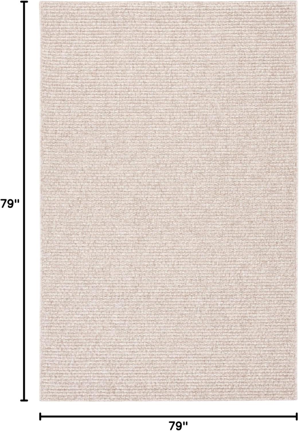Sisal All-Weather SAW460 Power Loomed Indoor and Outdoor Area Rug - Beige - 6'7"x6'7" - Safavieh.