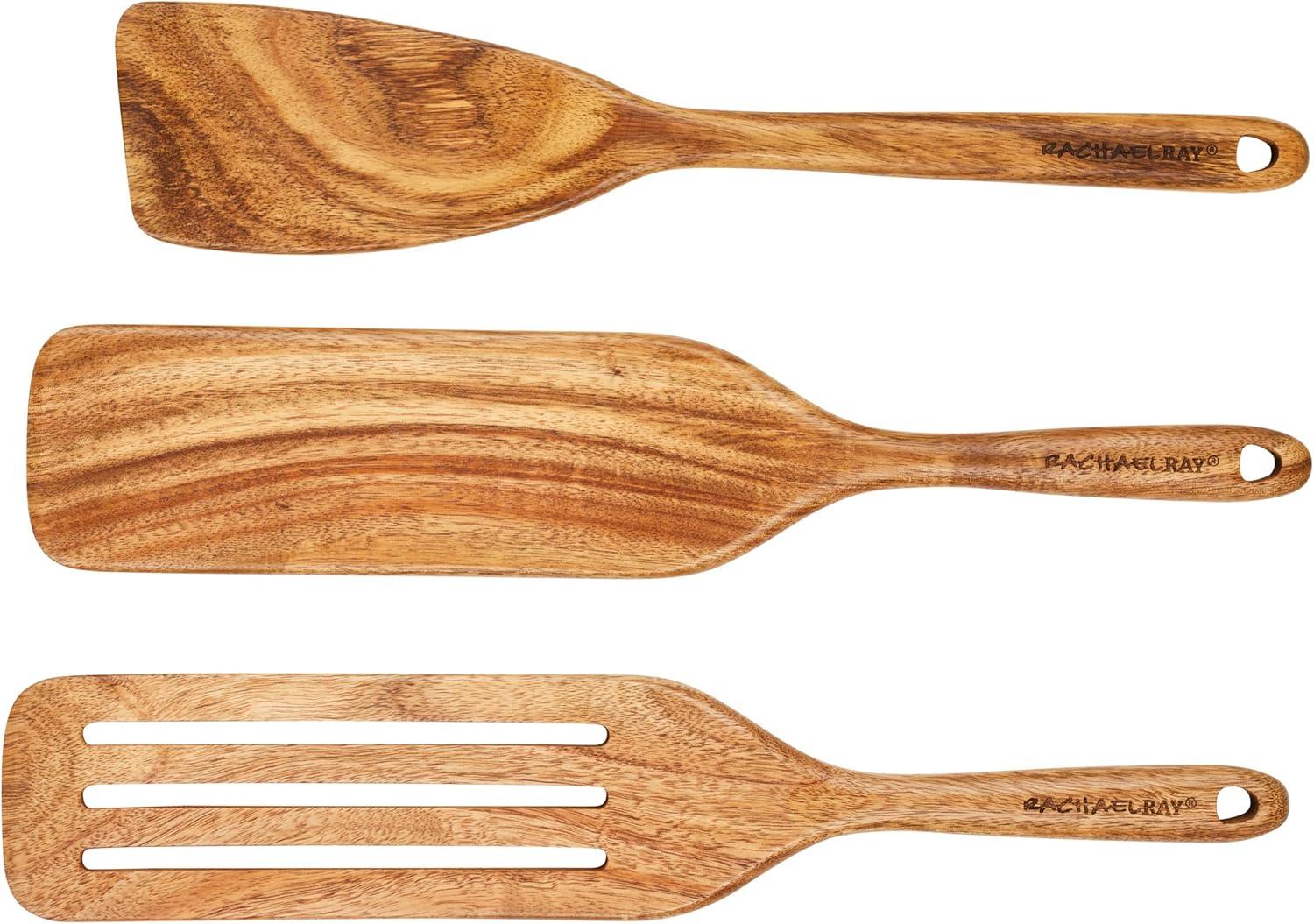 Rachael Ray Tools & Gadgets 3 Piece Wooden Kitchen Utensil Set