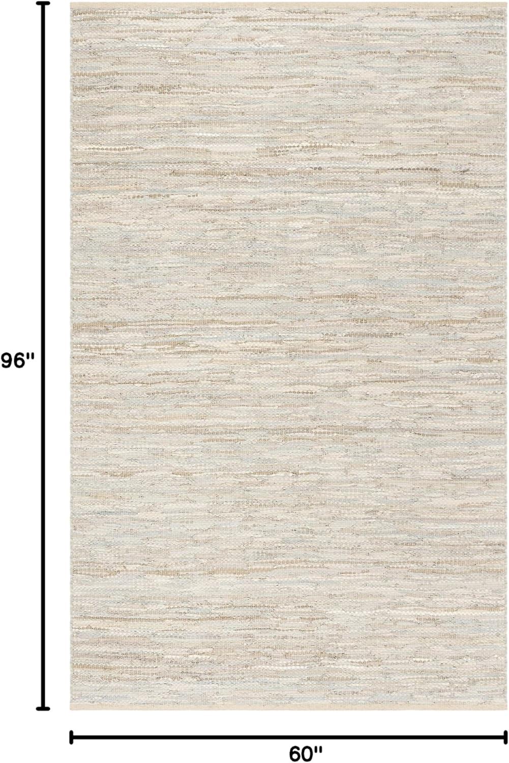 Vintage Leather VTL105 Hand Woven Indoor Area Rug - Beige - 5'x8' - Safavieh.