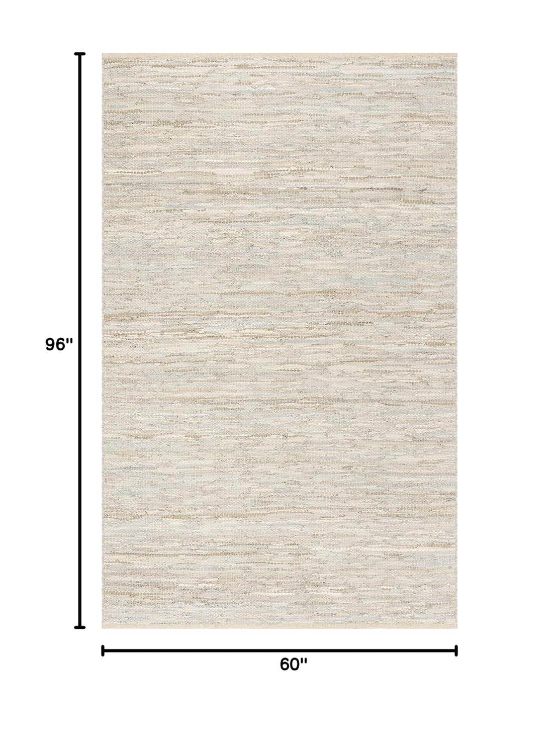 Vintage Leather VTL105 Hand Woven Indoor Area Rug - Beige - 5'x8' - Safavieh.