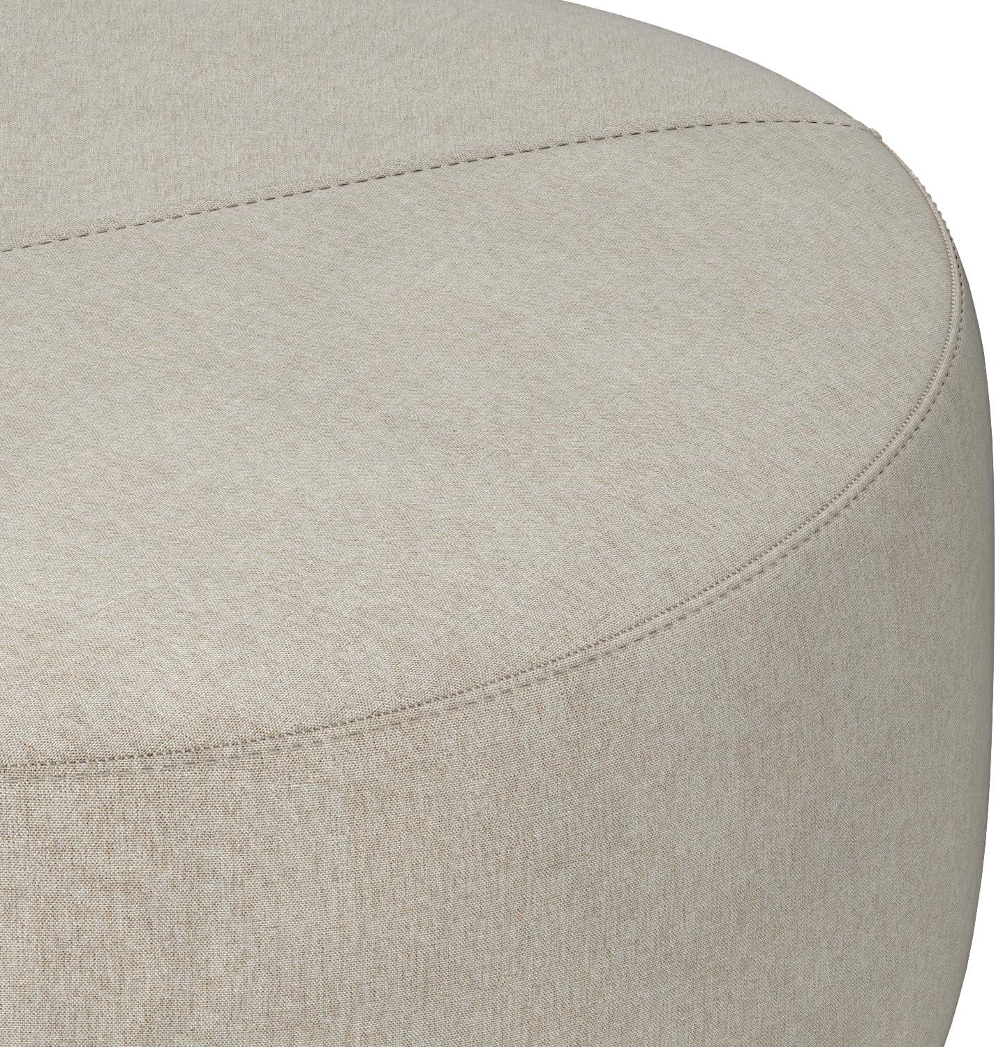 Simpli Home Moore Large Ottoman In Natural Linen Look Fabric