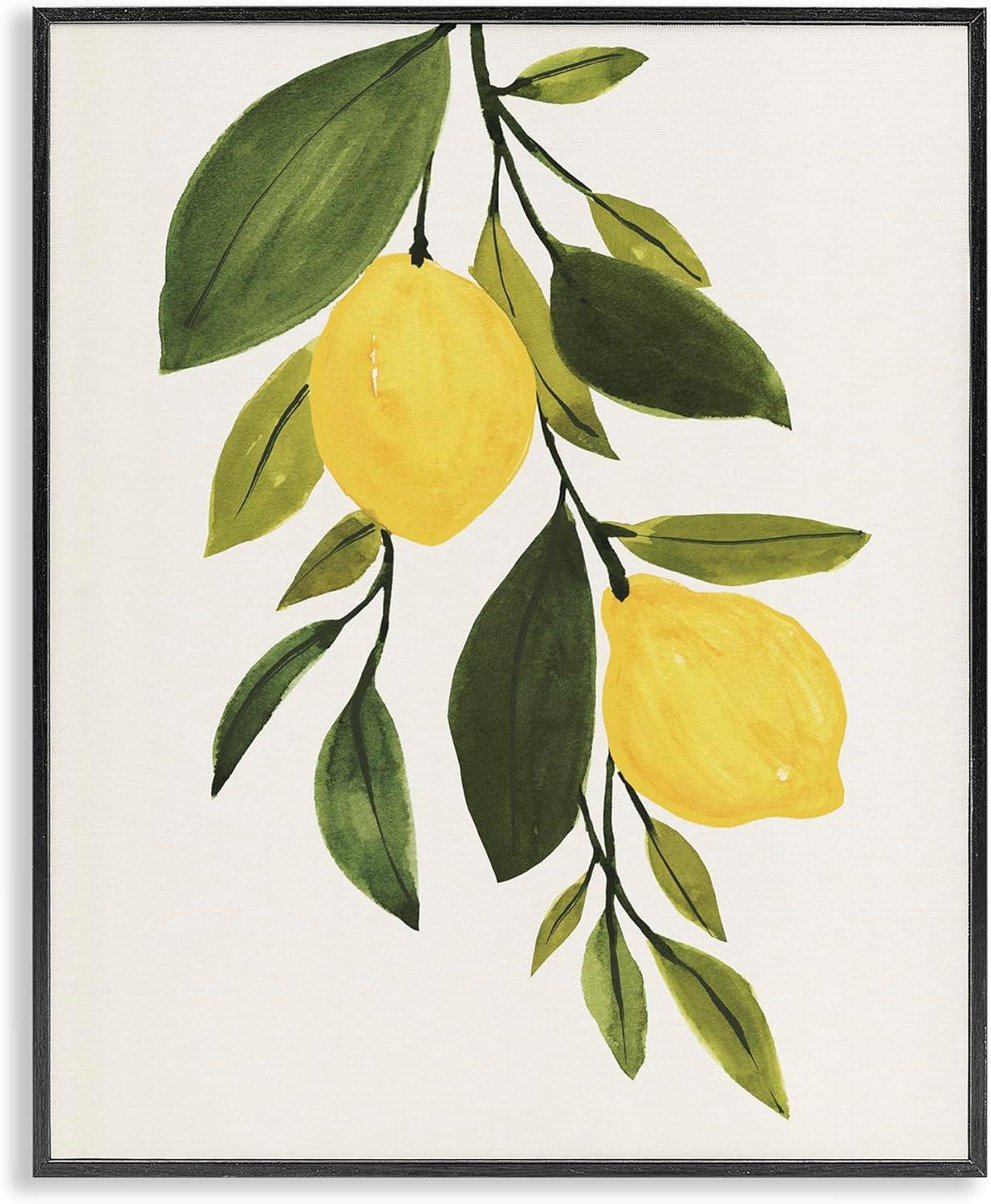 Stupell Industries Simple Yellow Country Lemon Leaf, 16" x 20"