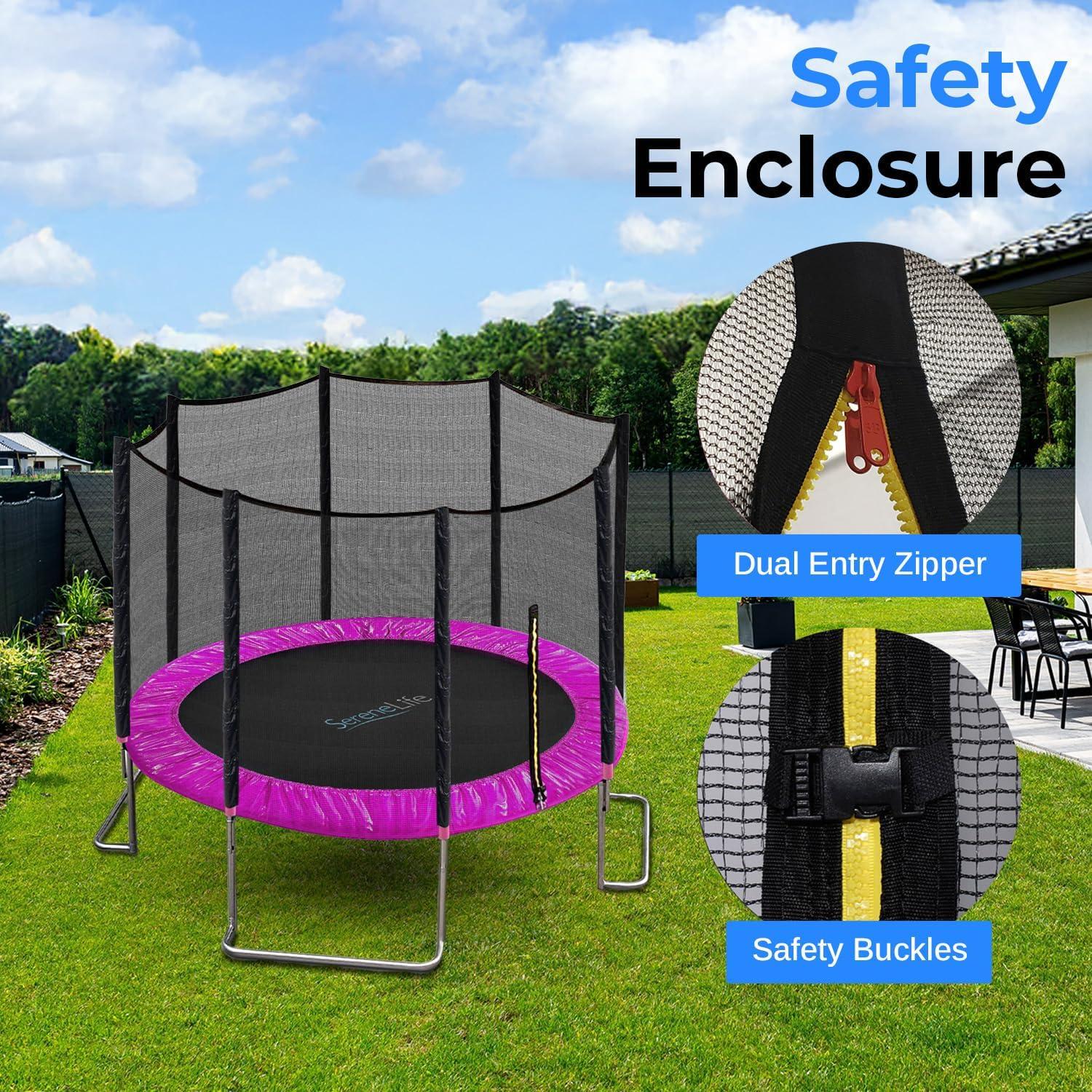 SereneLife 120" Round Backyard Trampoline