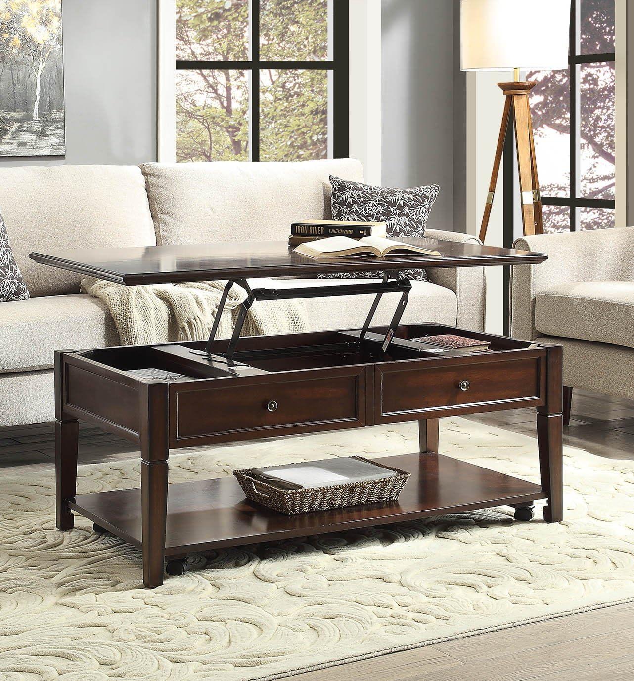 Acme Furniture Malachi Coffee Table w/Lift Top, Walnut (80254)