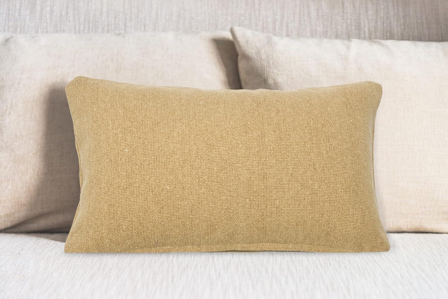 Creative Co-Op Woven Canvas Lumbar Pillow Cover