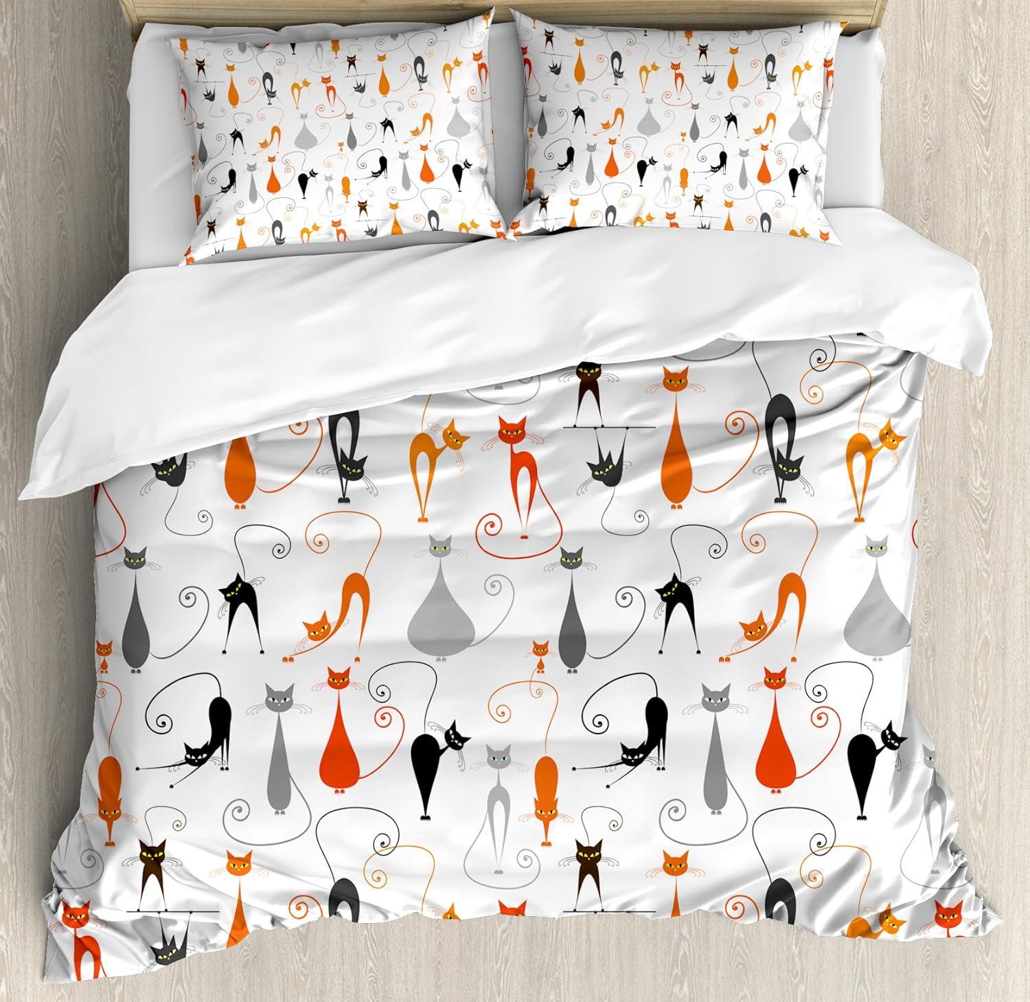 Cat Modern & Contemporary Duvet Cover Set