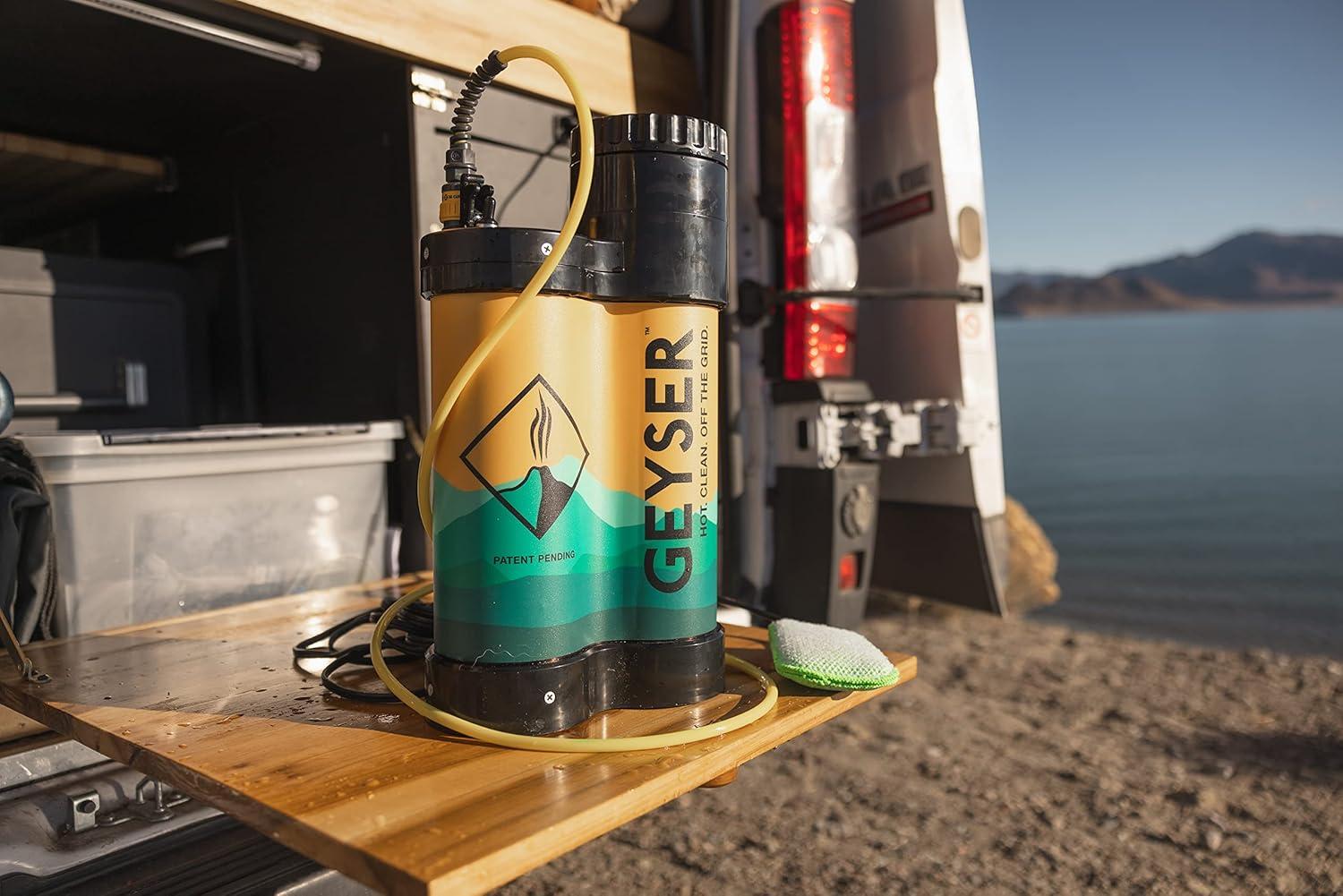 Geyser System Portable Camping Shower & Cleaning Kit for Camping, Backpacking, Overlanding, & Outdoor Recreation