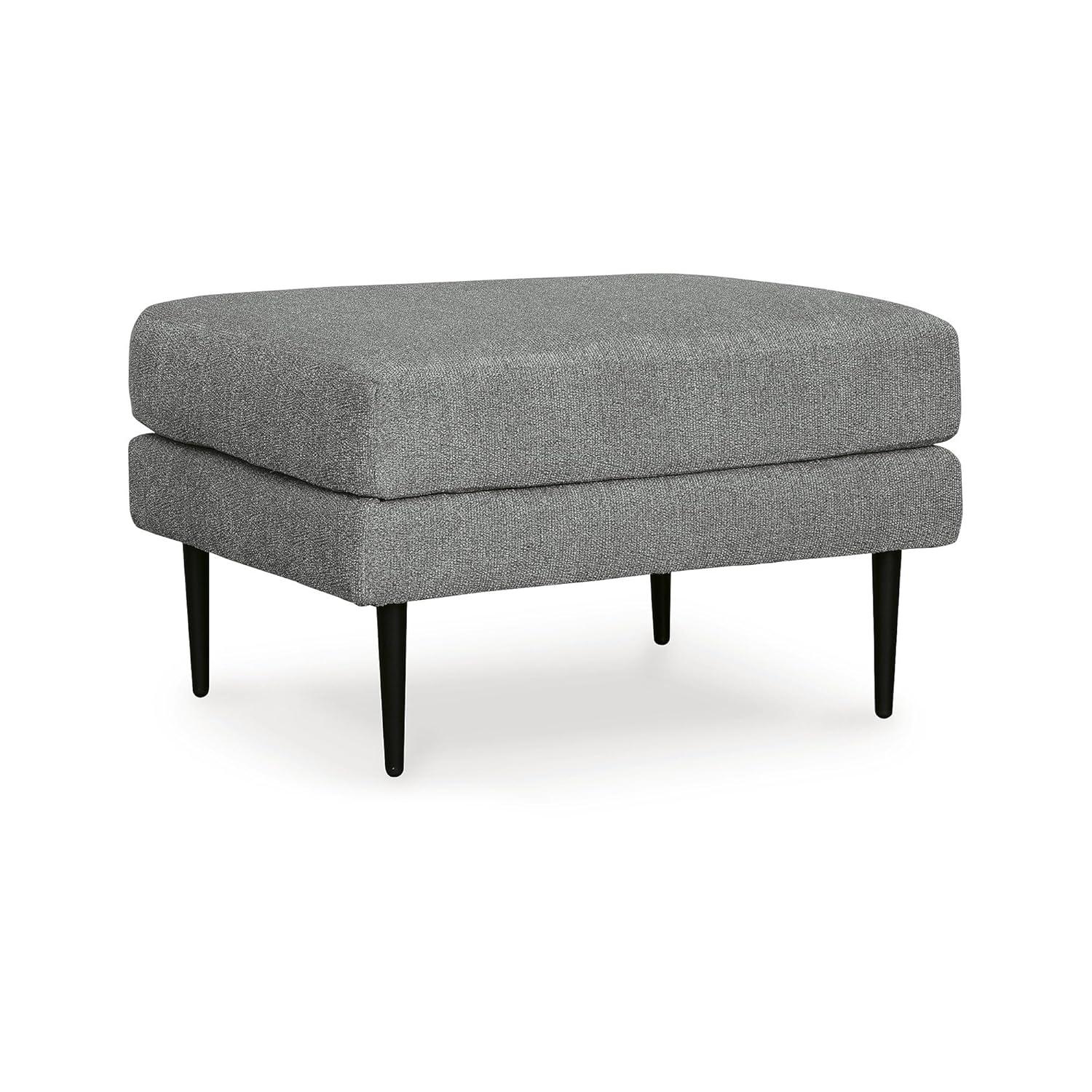 Signature Design by Ashley Contemporary Hazela Ottoman Chenille Charcoal