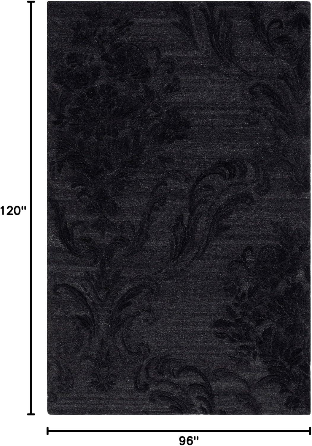 SAFAVIEH Jardin Salome Leaves Area Rug, Black, 8' x 10'