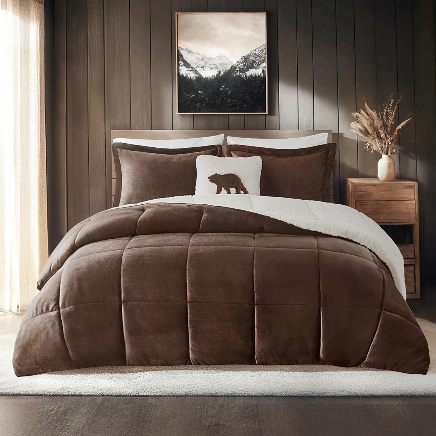Woolrich Woolrich Alton Plush to Sherpa Down Alternative Comforter Set