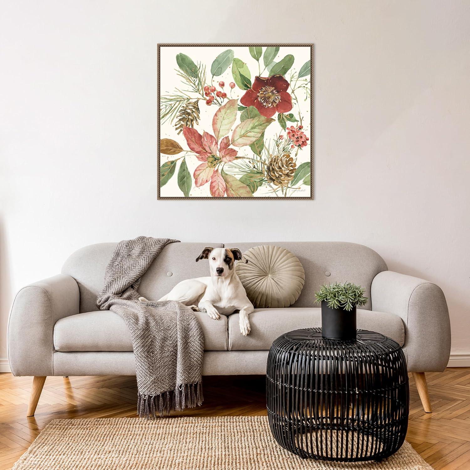 Amanti Art 30"x30" Winter Blooms II by Lisa Audit Framed Canvas Wall Art Print