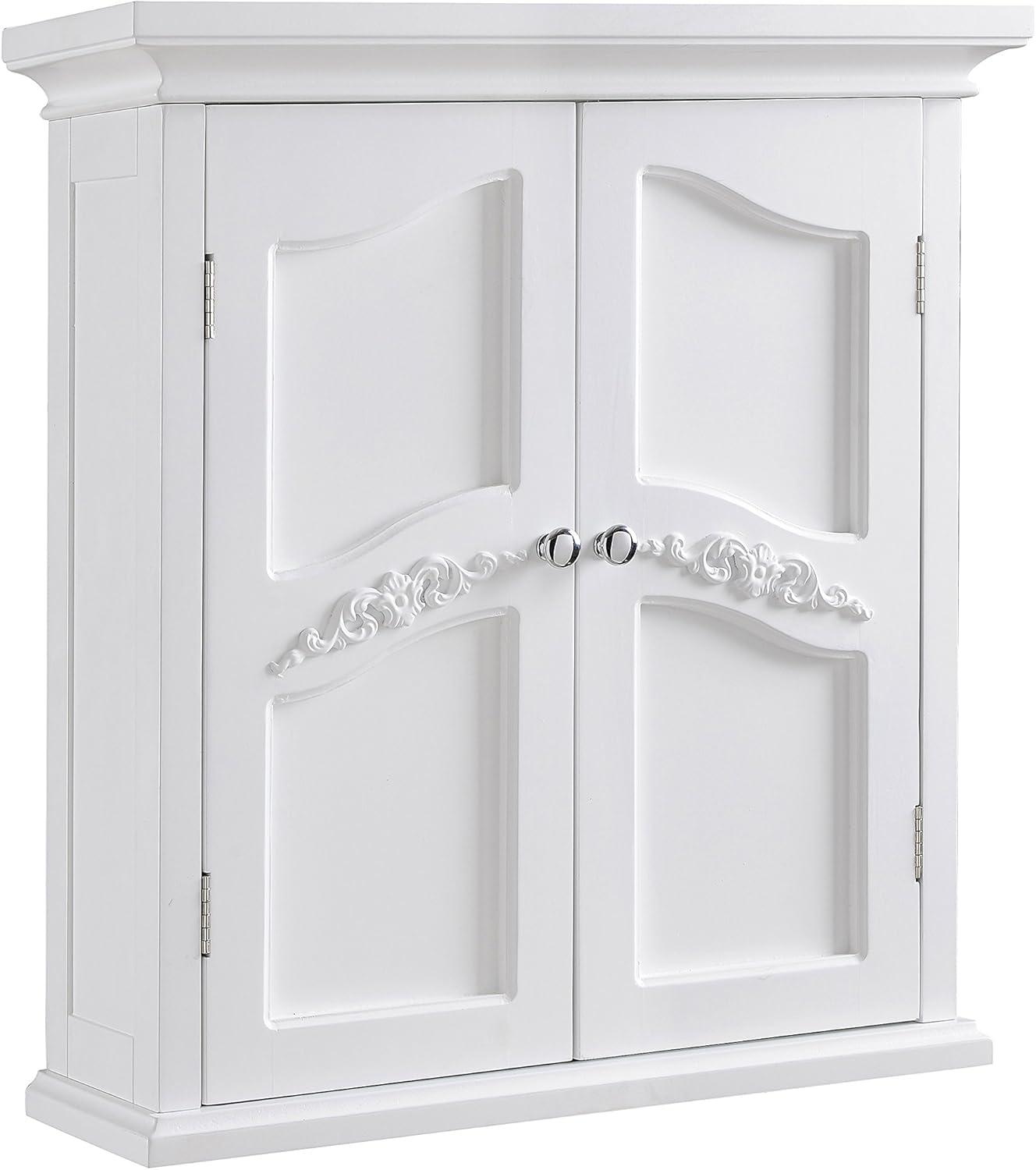 Versailles Elegant White 22" Engineered Wood Wall Cabinet