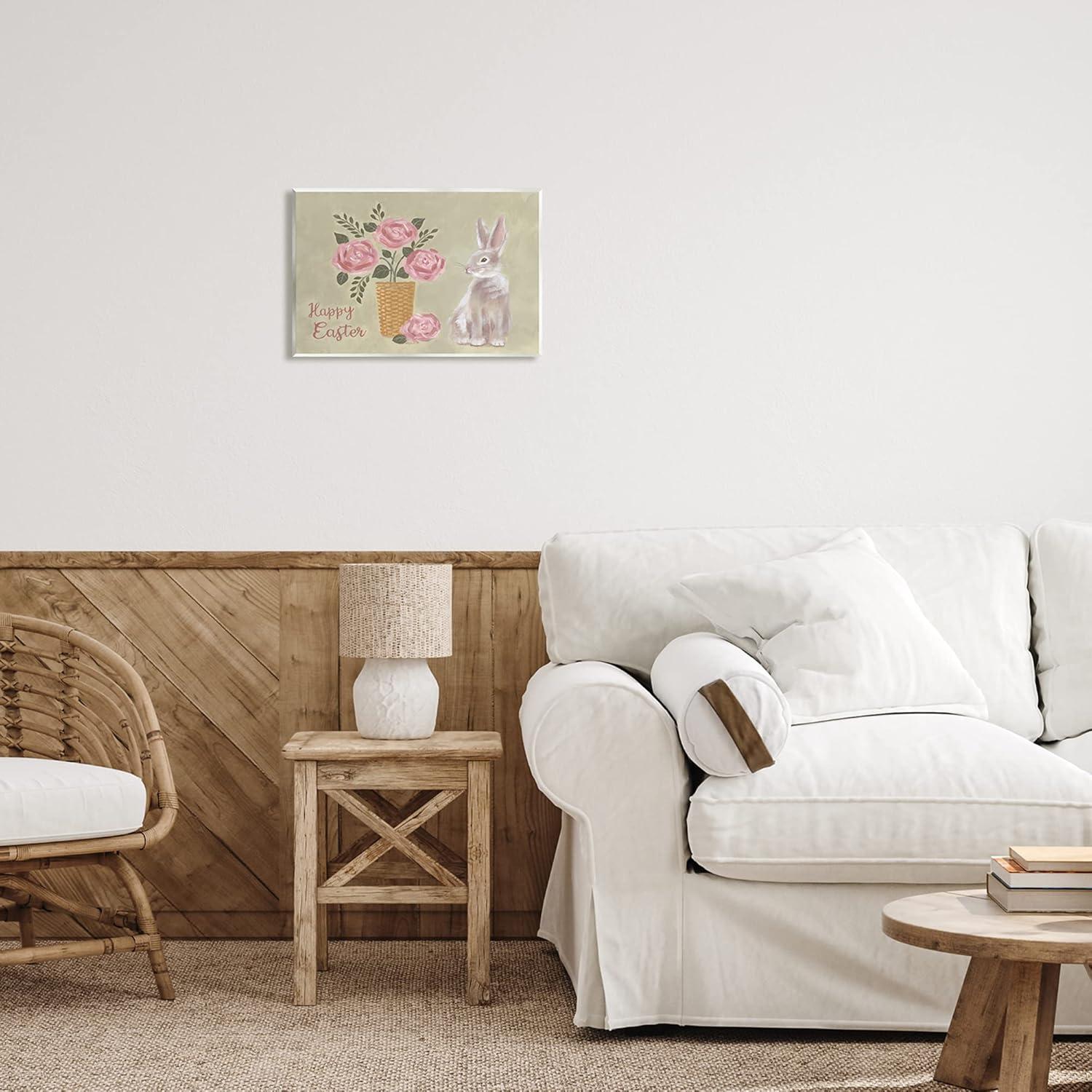 Stupell Industries " Happy Easter Bunny Rose Bouquet " by Pam Britton