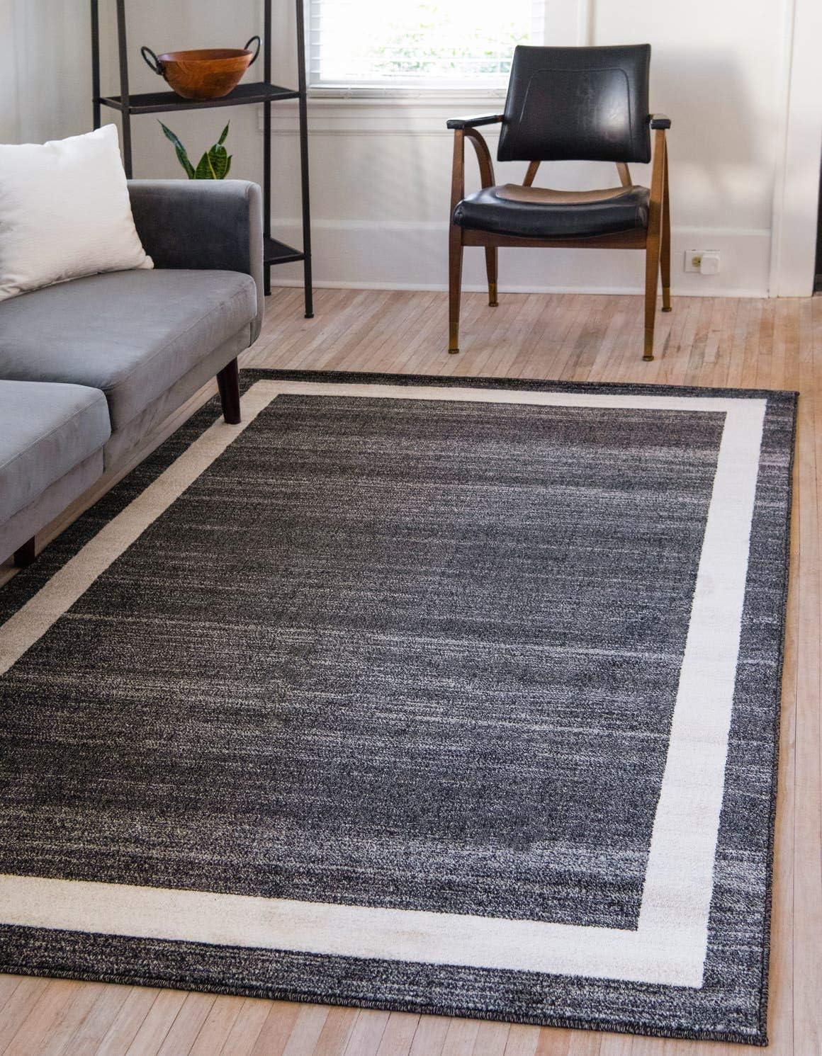 Unique Loom Del Mar Collection Area Rug - Maria (6' 1" x 9' Rectangle Light Brown/Ivory)