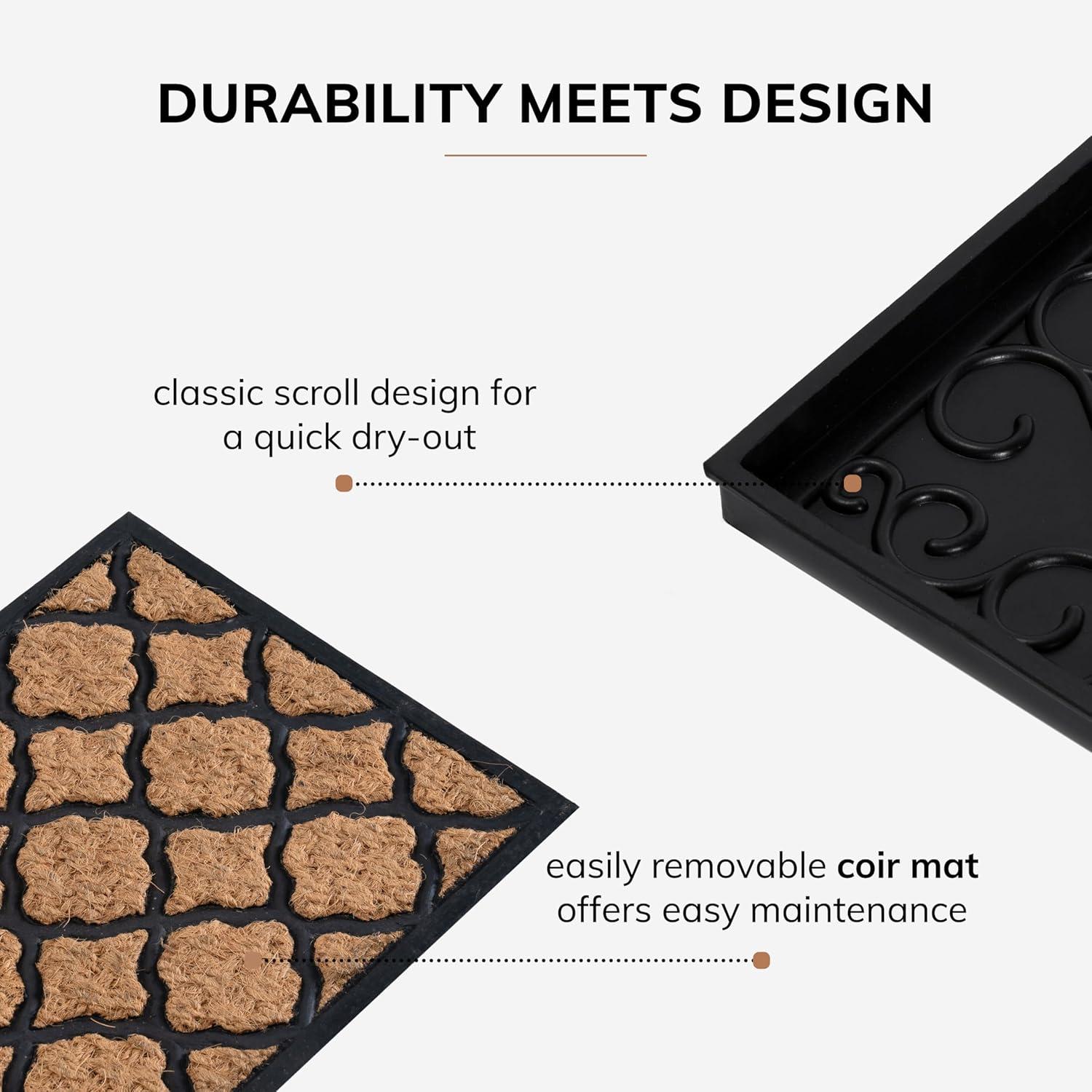 Solid Wood Boot Tray with Non-Slip Base – Waterproof Shoe Storage Cabinet for Entryway, Mudroom & Hallway