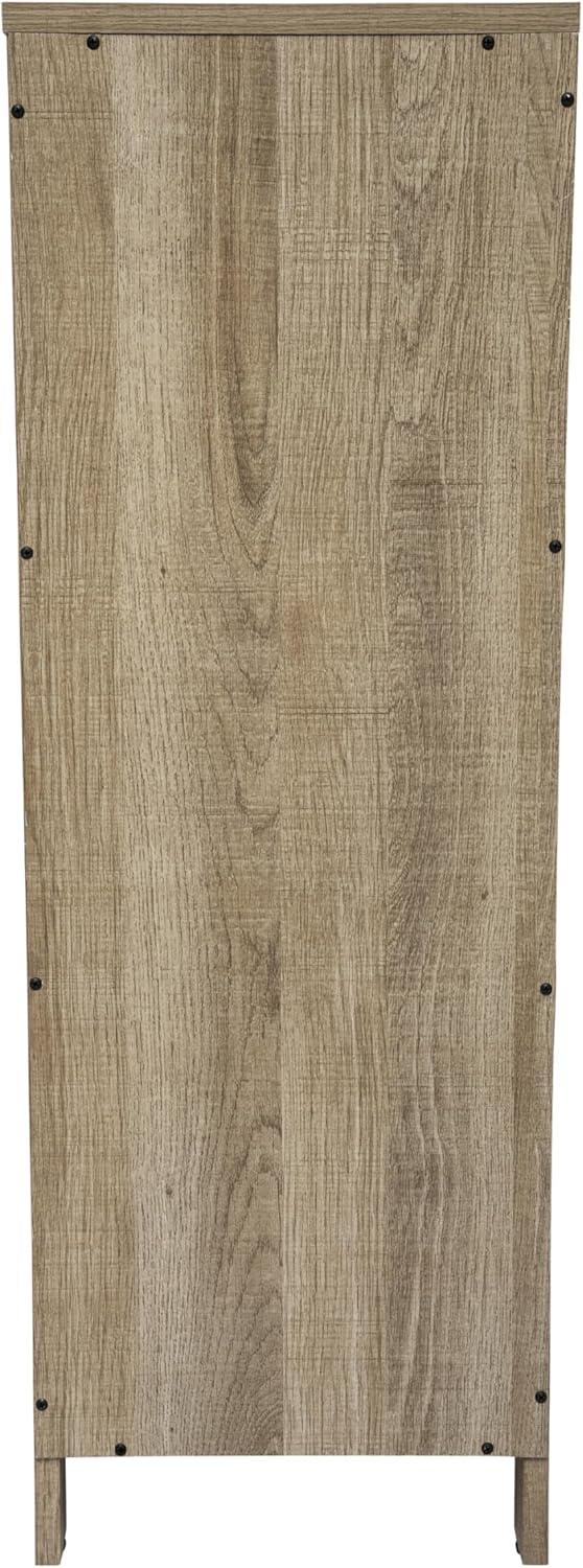 Flash Furniture Dune Farmhouse Bathroom Storage Organizer with Drawers and Open Shelf