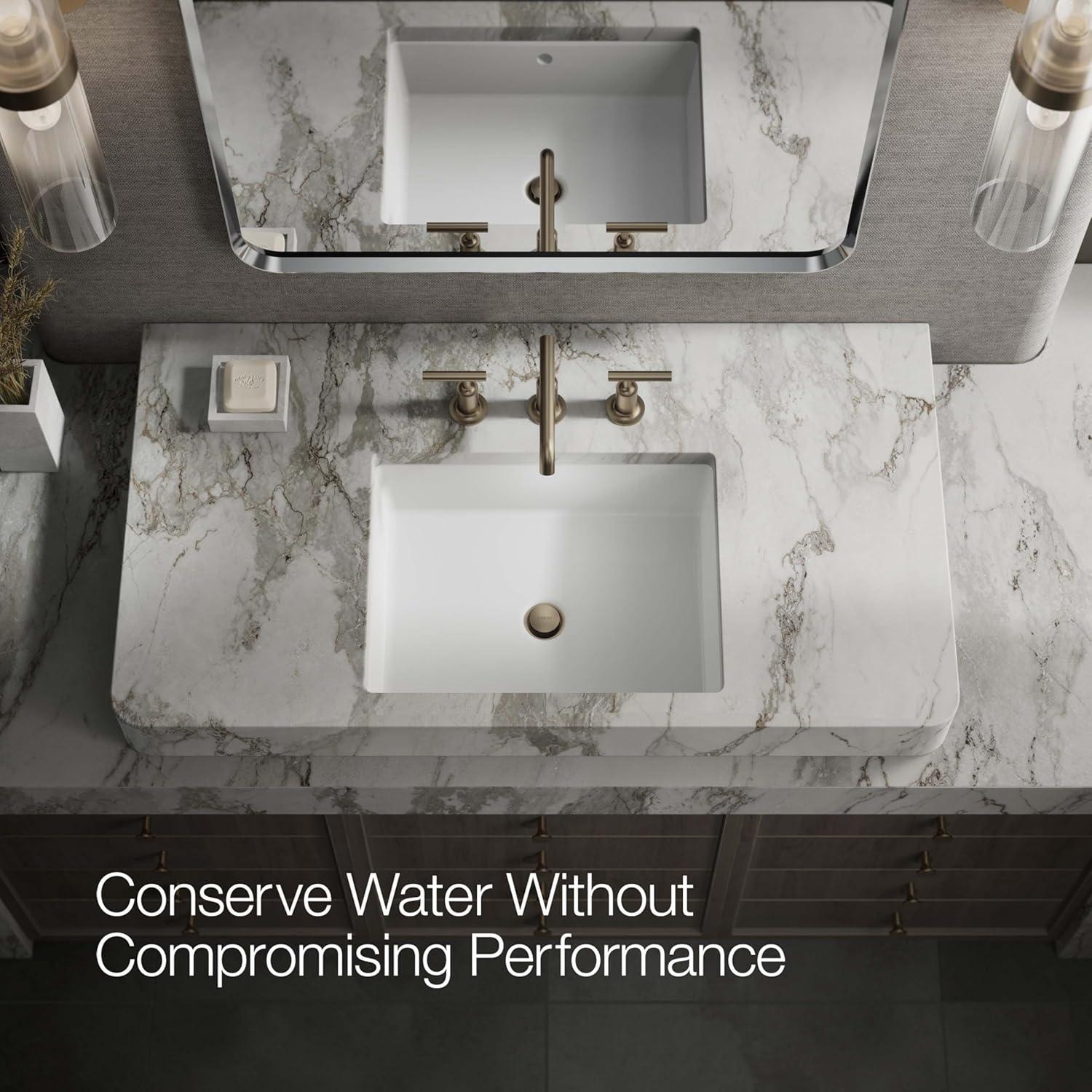 Purist® Widespread Bathroom Faucet with Drain Assembly