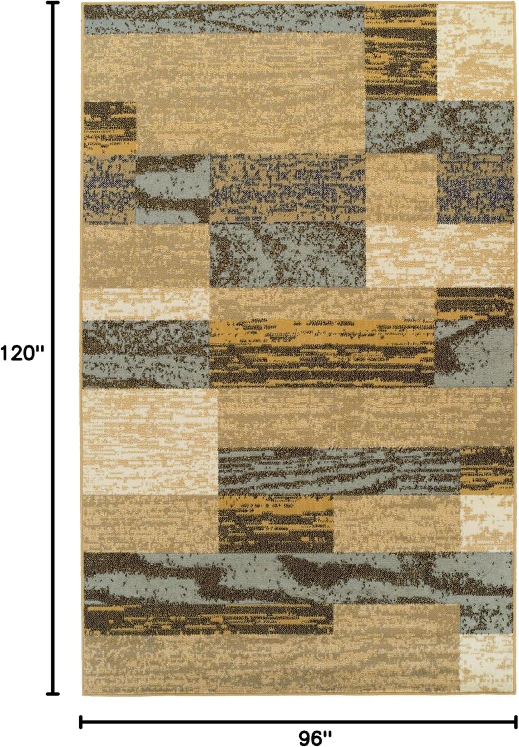 Superior Rockwood Geometric Indoor Area Rug, 8' x 10', Light Blue-Beige