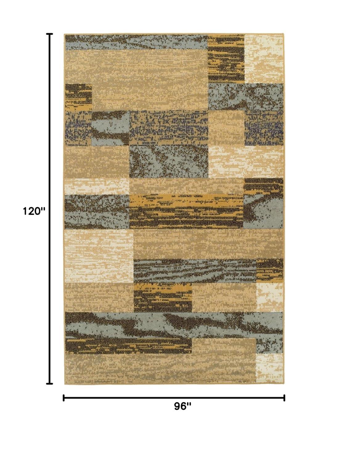 Superior Rockwood Geometric Indoor Area Rug, 8' x 10', Light Blue-Beige