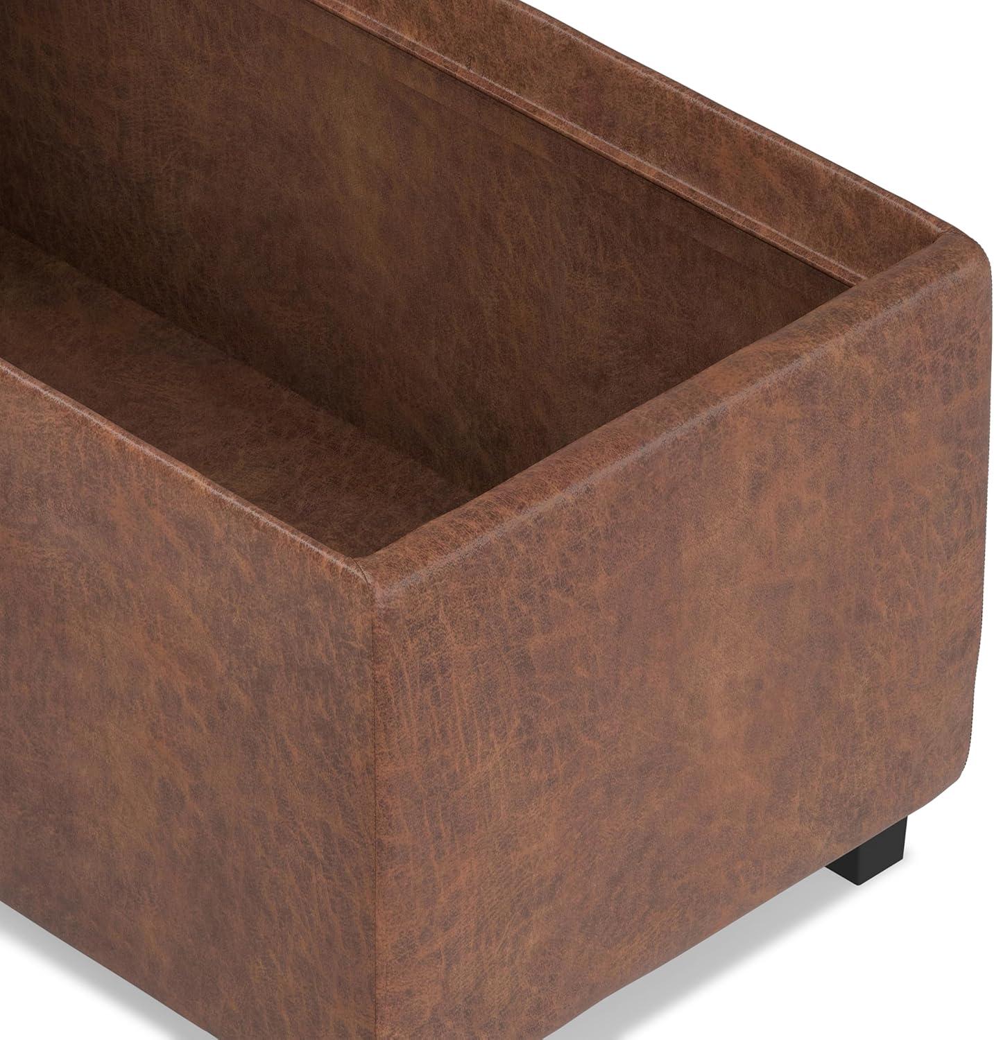 Simpli Home Avalon Extra Large Storage Ottoman Bench,Assembled