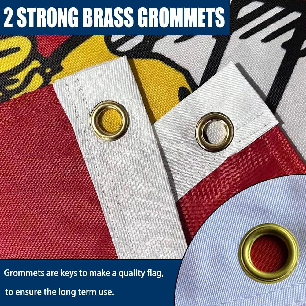 US Marine Corps Red Heavy Duty Polyester Flag 3x5 with Brass Grommets
