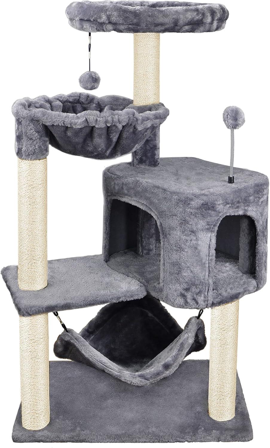 Tucker Murphy Pet™ Cat Tree With Condo, Scratching Posts & Hanging Ball For Kittens And Medium Breeds
