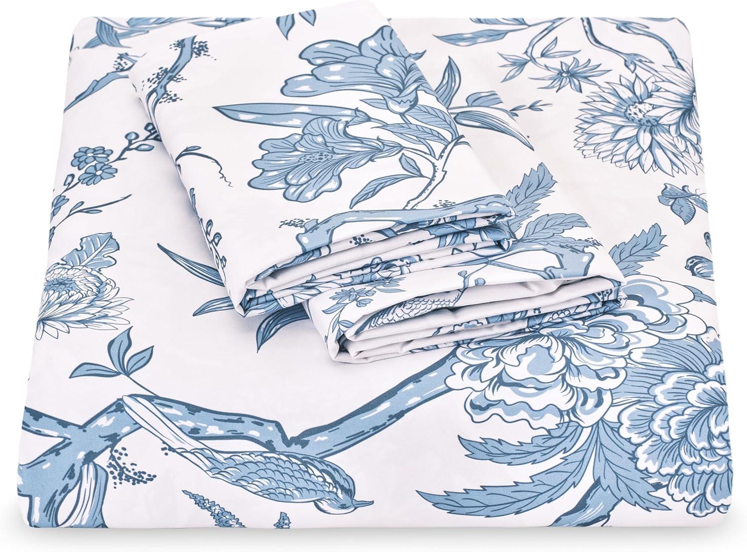Chanasya Chanasya Antique Toile Double Brushed Microfiber Duvet Cover Set
