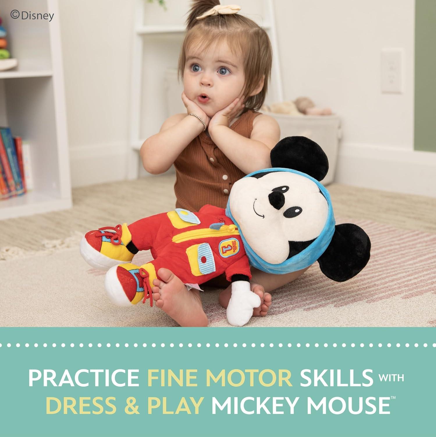 Disney Baby Mickey Mouse 16" Inch Dress and Play Stuffed Animal Plush Toy
